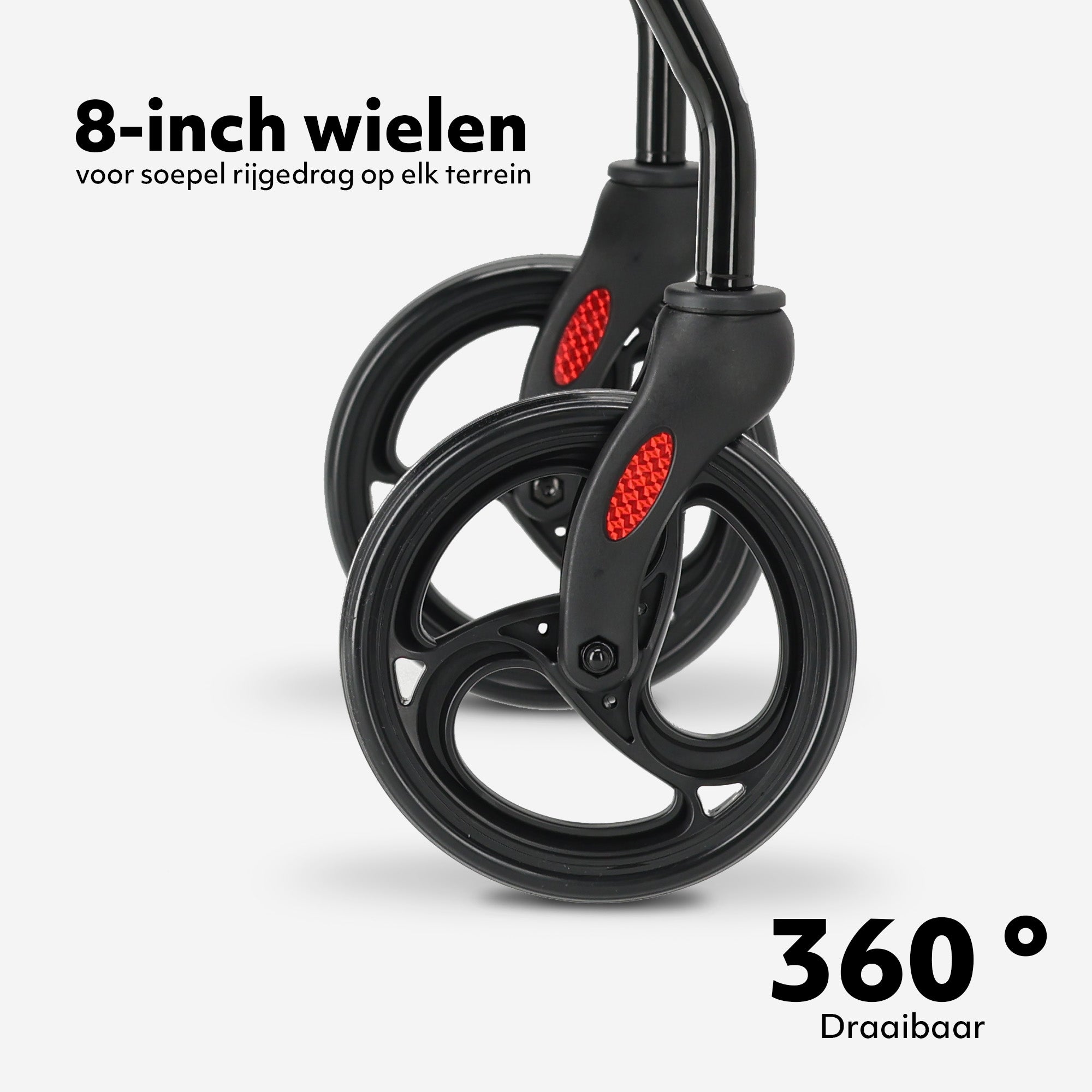 Mooiys Brian Rollator lichtgewicht en opvouwbaar - zitfunctie - voor binnen en buiten