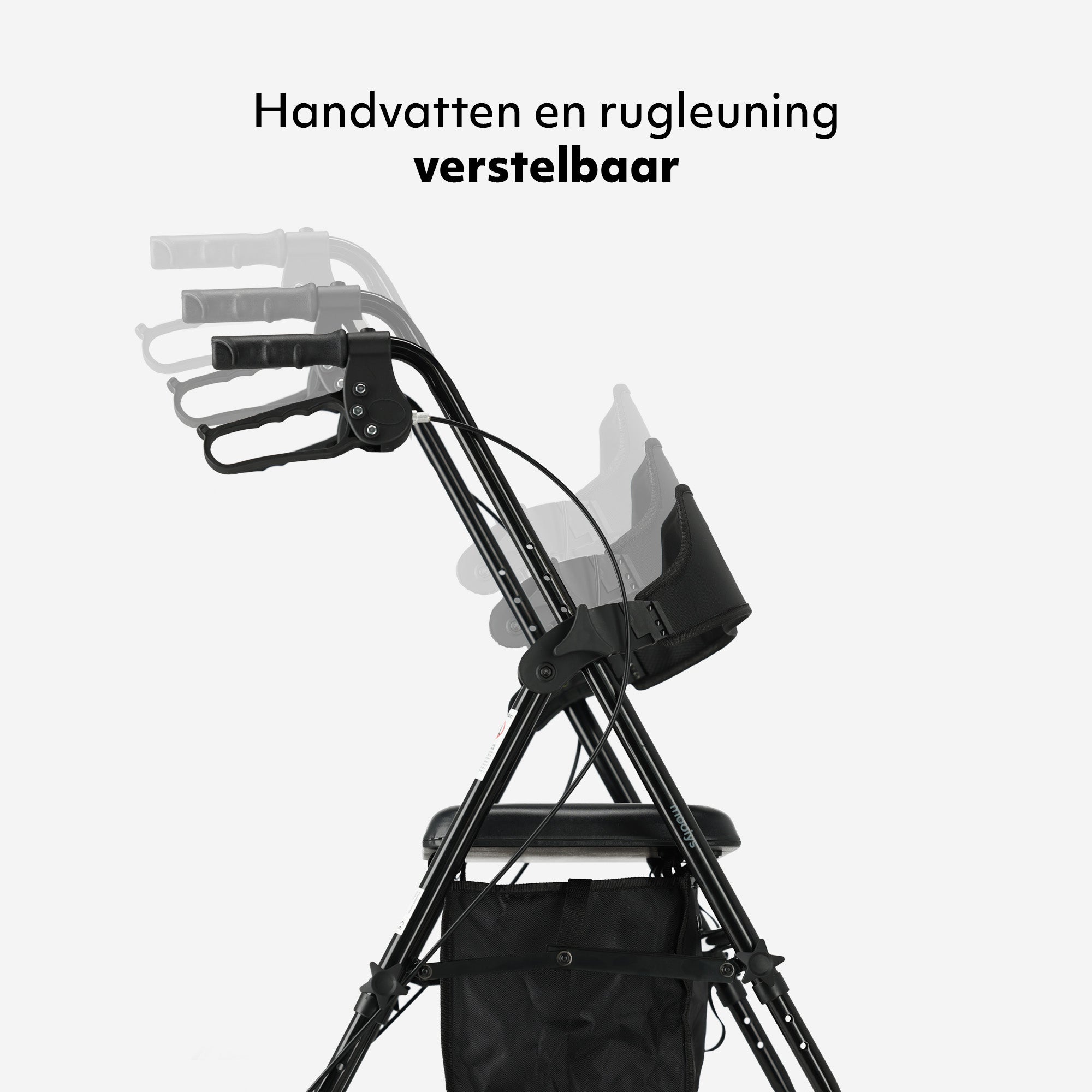 Mooiys Brian Rollator lichtgewicht en opvouwbaar - zitfunctie - voor binnen en buiten