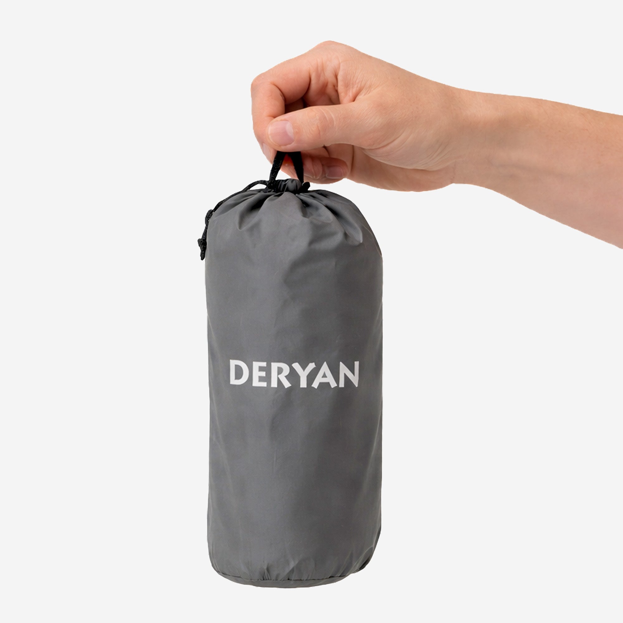 Matelas gonflable Deryan - Auto-gonflant avec pompe intégrée - Matelas gonflable de camping - Sac de rangement inclus - gris