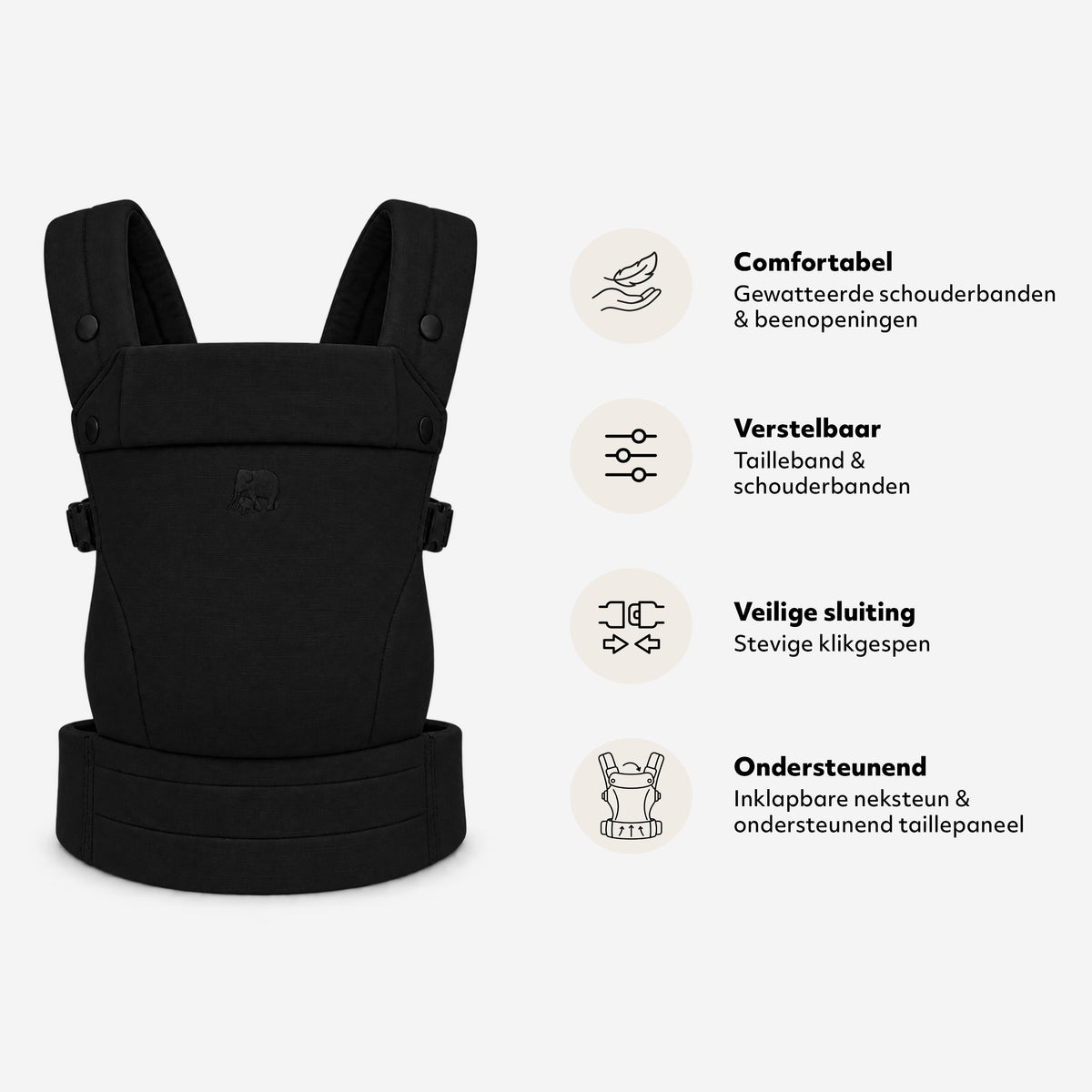 Amora Baby Carrier Black