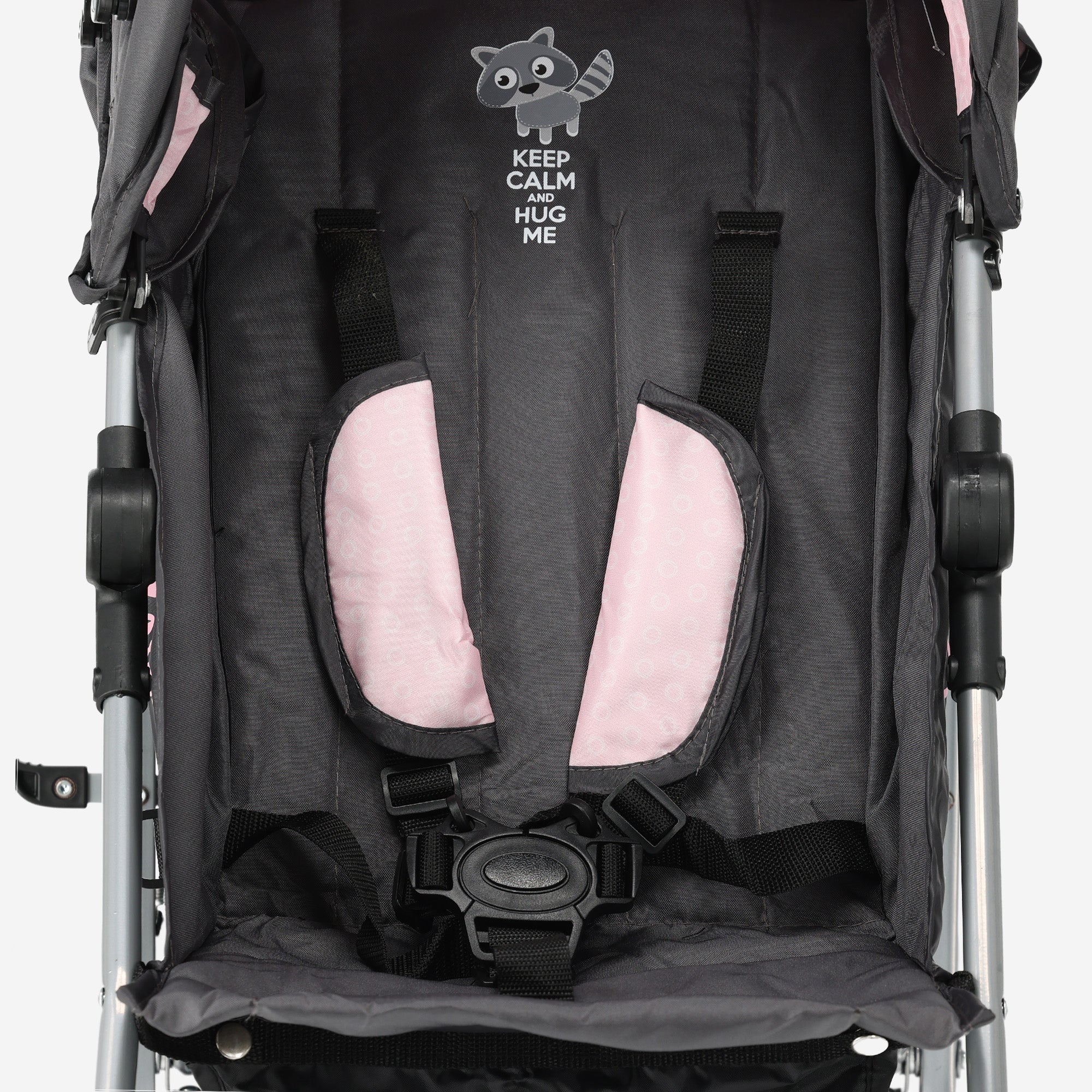 Asalvo Buggy - Paraplu Buggy - Compact Inklapbaar - Grijs/Roze