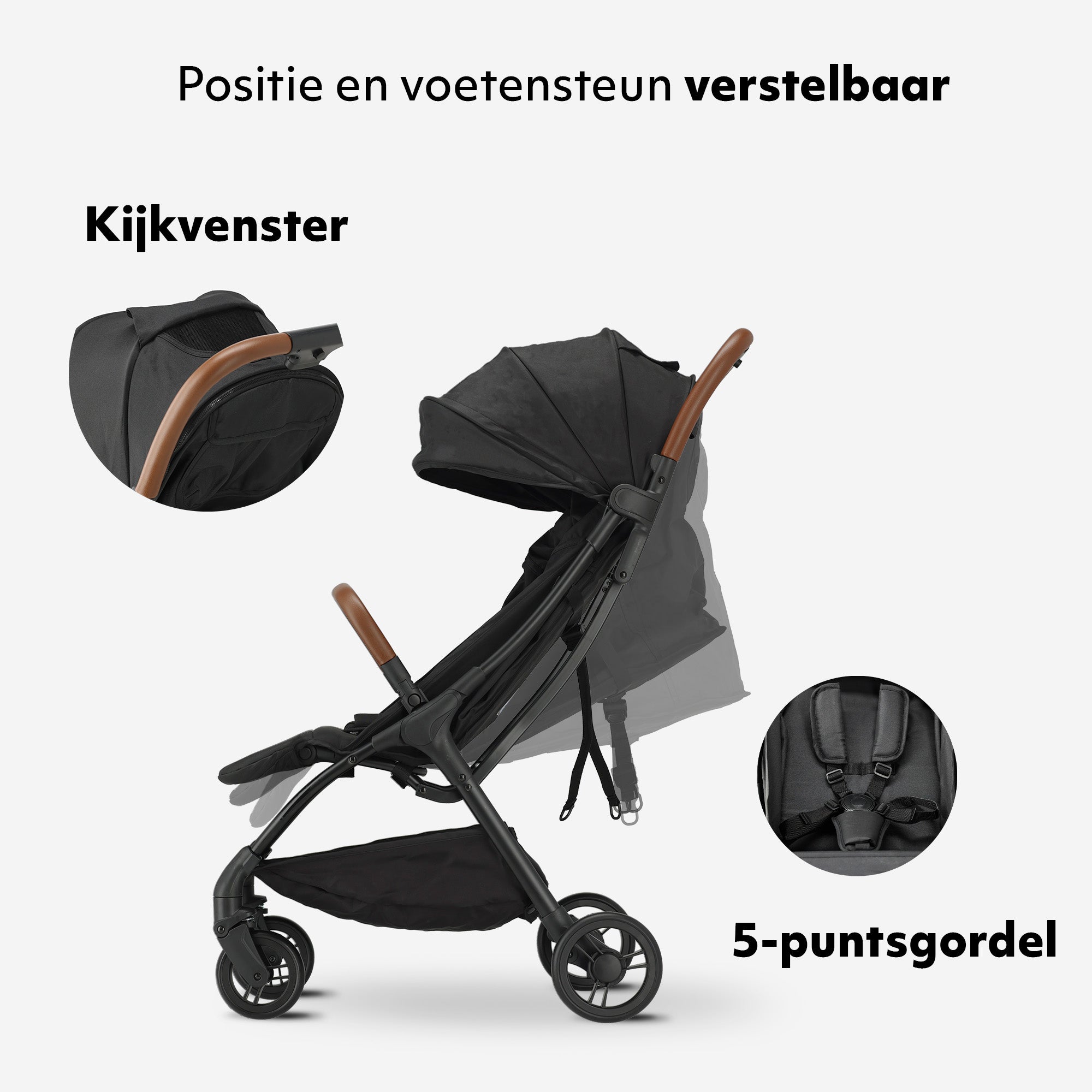 Mooiys Ash Buggy - Compacte buggy - Zwart