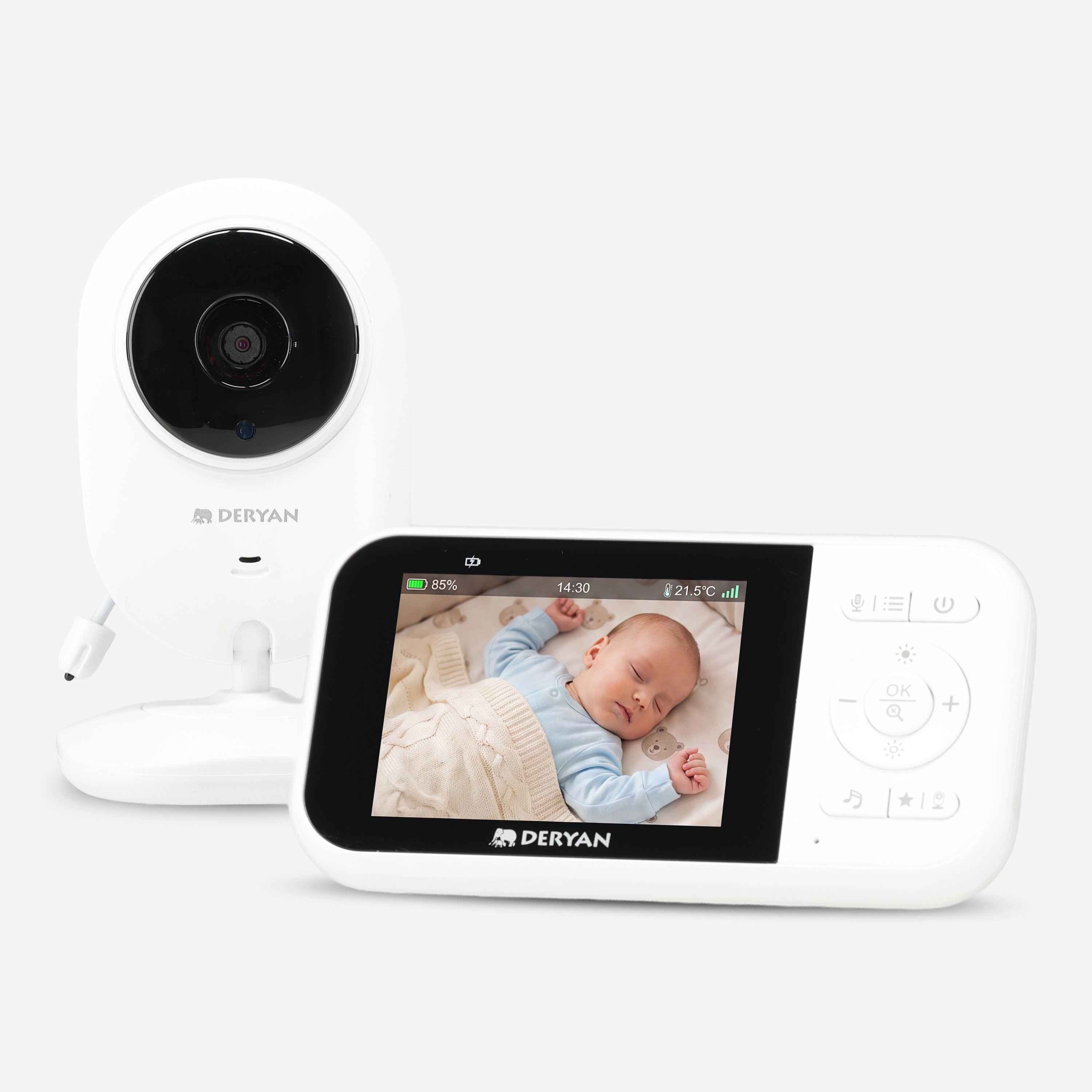 Draadloze Baby monitor – 2,8 inch Scherm – Nachtzicht – Terugspreekfunctie