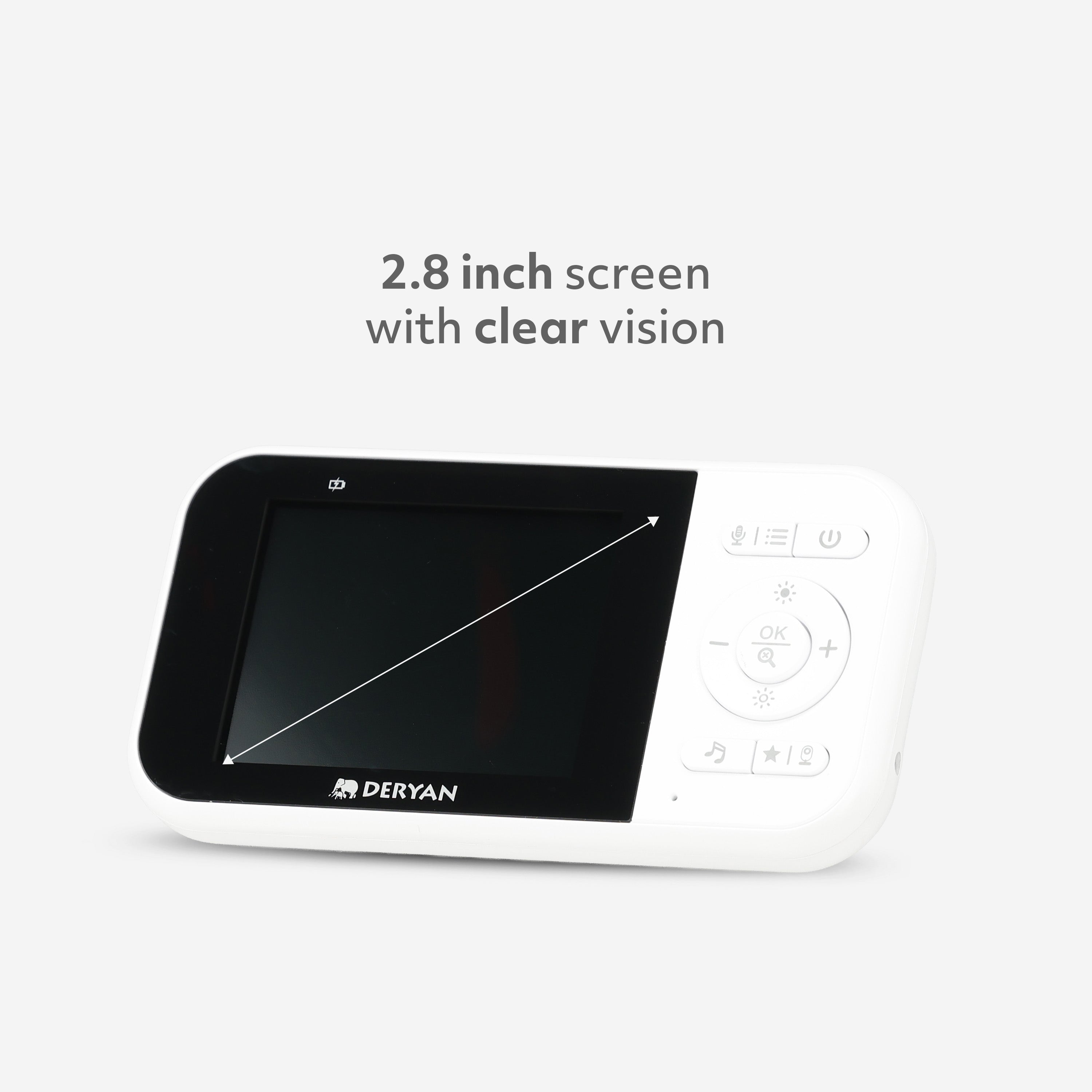 Draadloze Baby monitor – 2,8 inch Scherm – Nachtzicht – Terugspreekfunctie