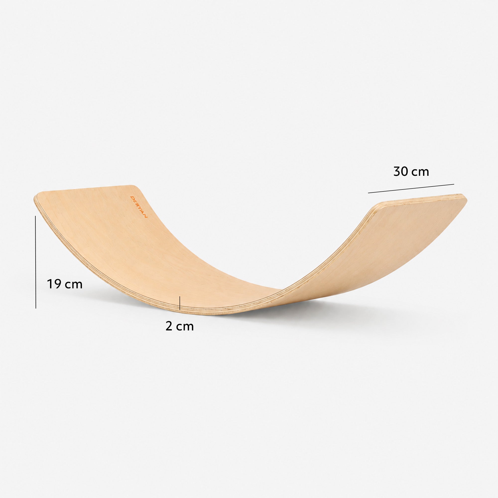 Deryan Luxe Balance board XL - Balance board - Bois de hêtre massif laqué incolore - 90cm