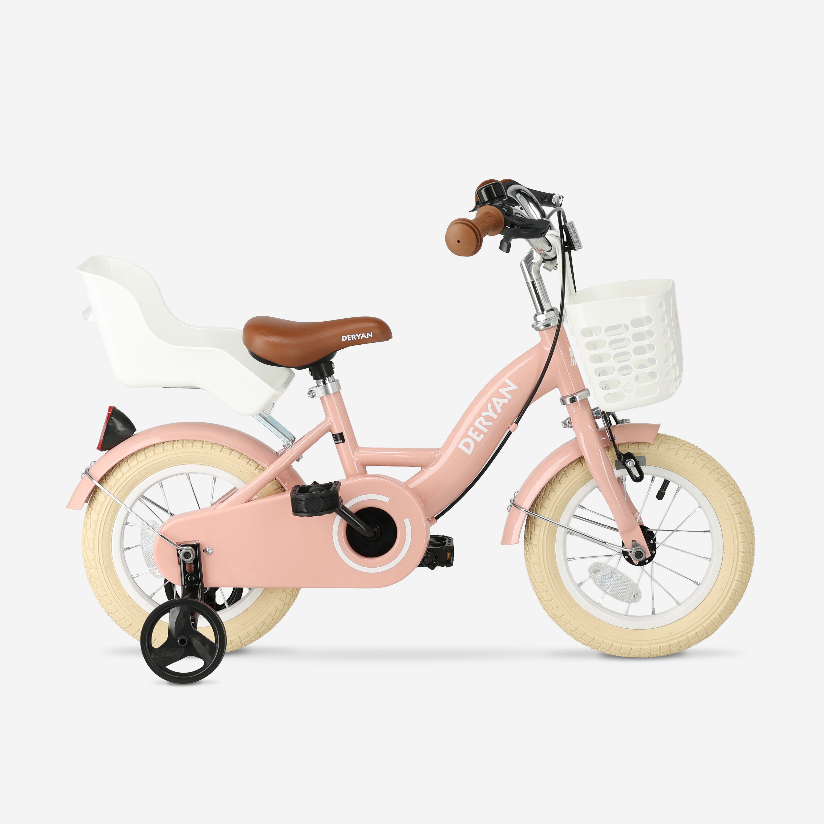 Zoey kinderfiets met mandje 12 inch - Roze