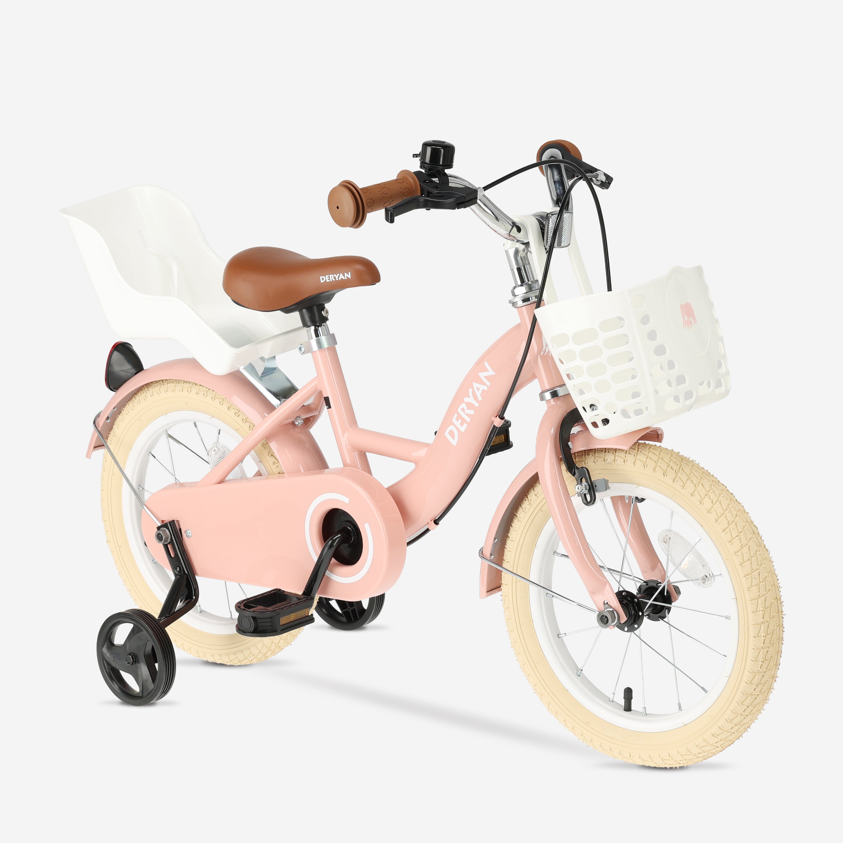 Zoey kinderfiets met mandje 14 inch - Roze