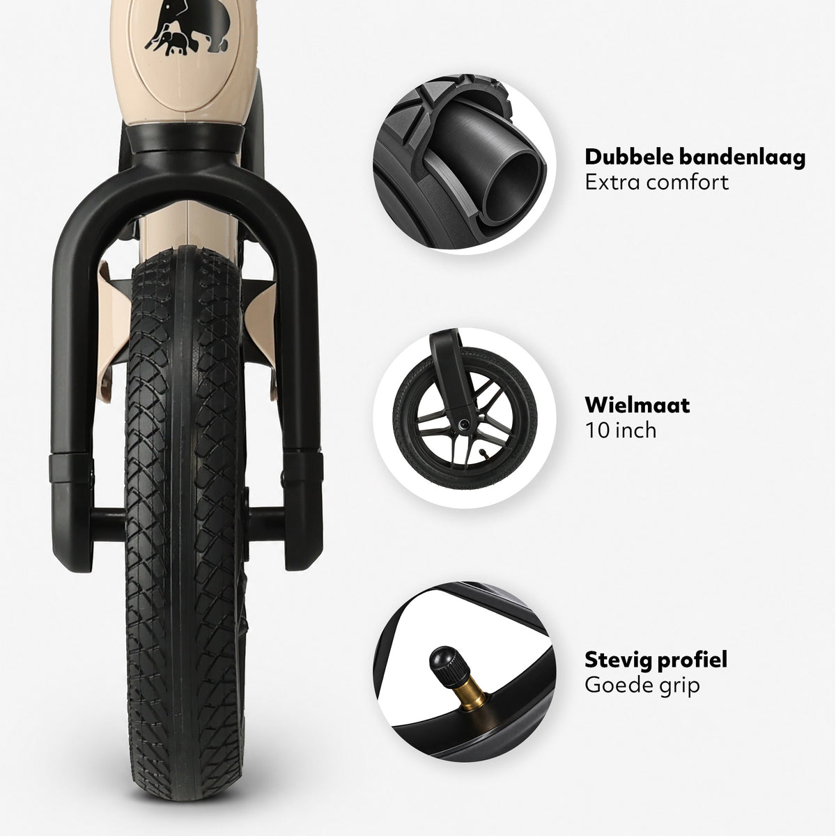 Luxe Loopfiets 10 inch - Sand