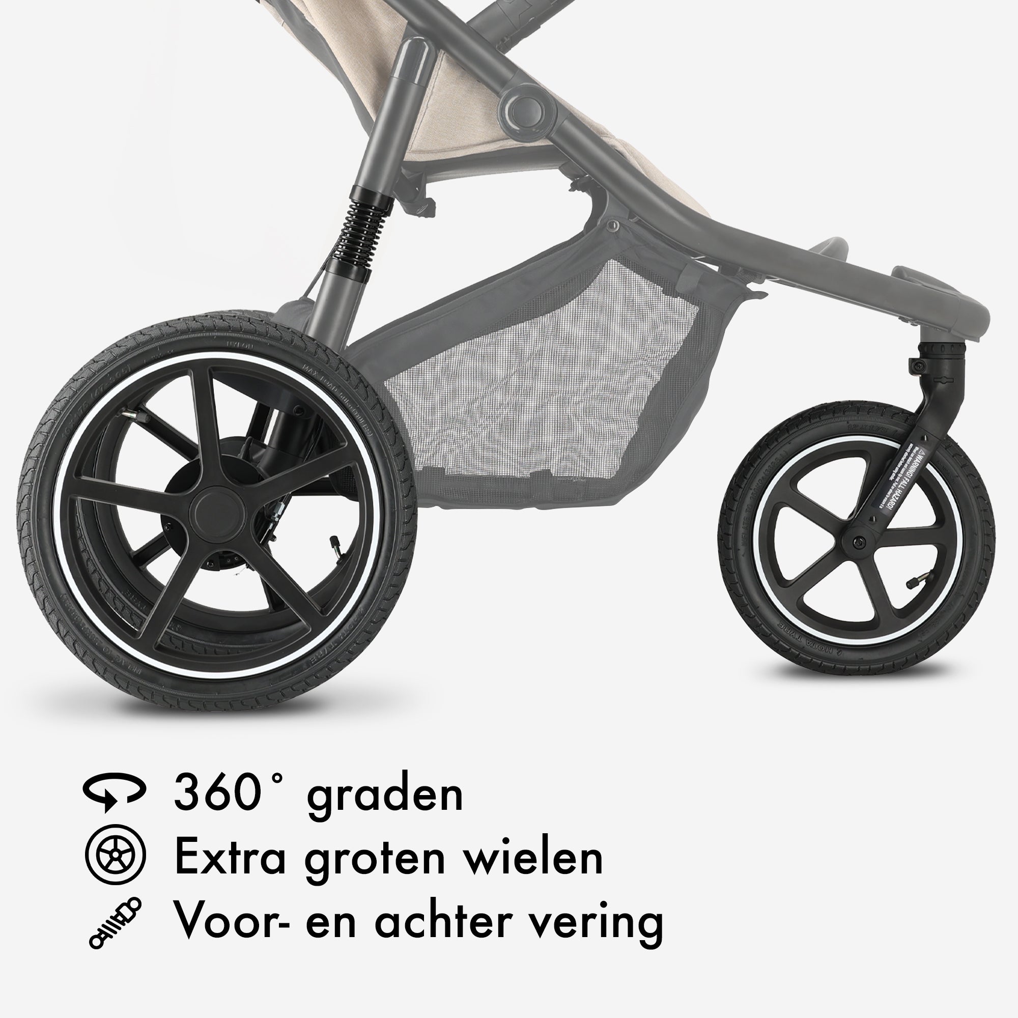 Bolt Hardloop Kinderwagen Creme