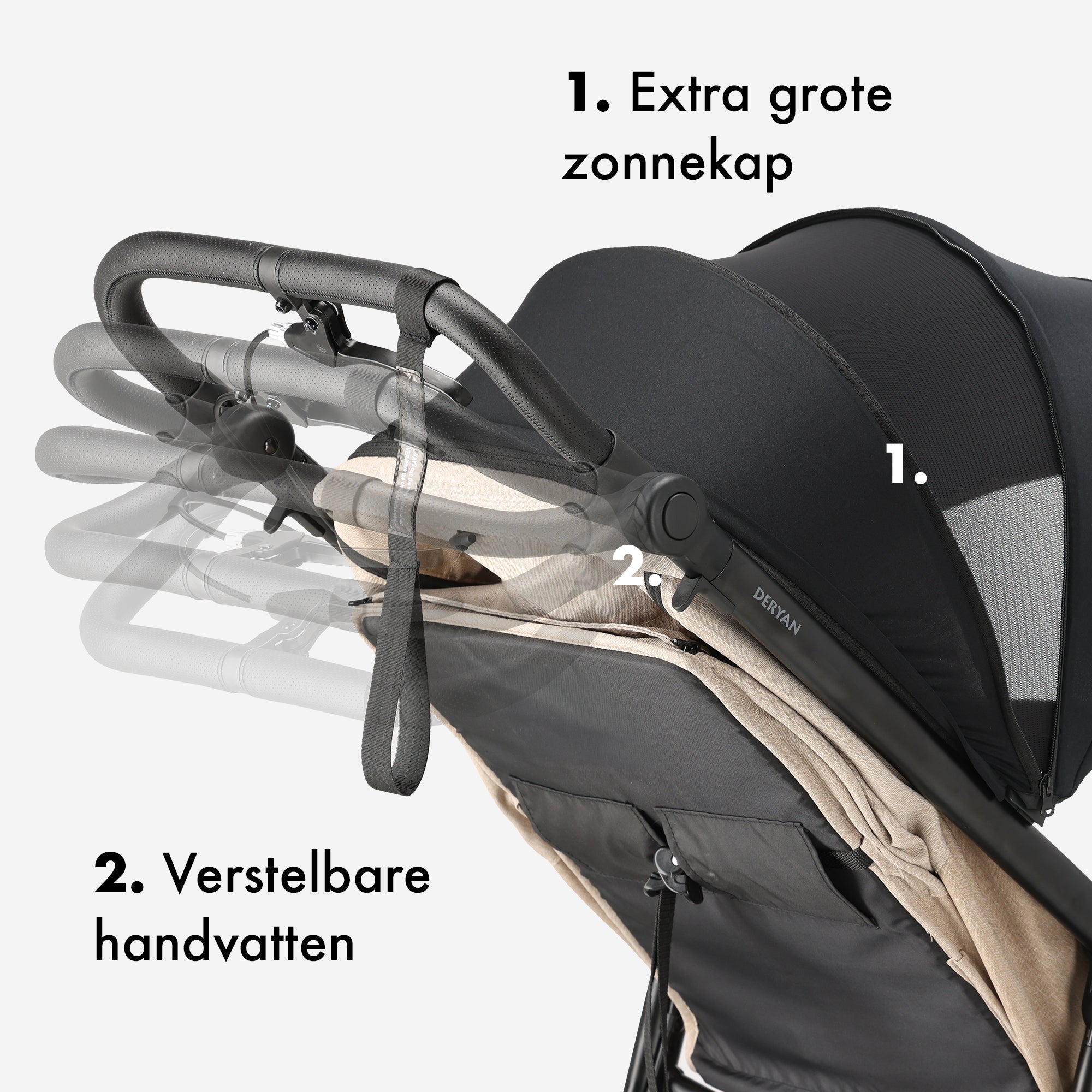 Bolt Hardloop Kinderwagen Creme