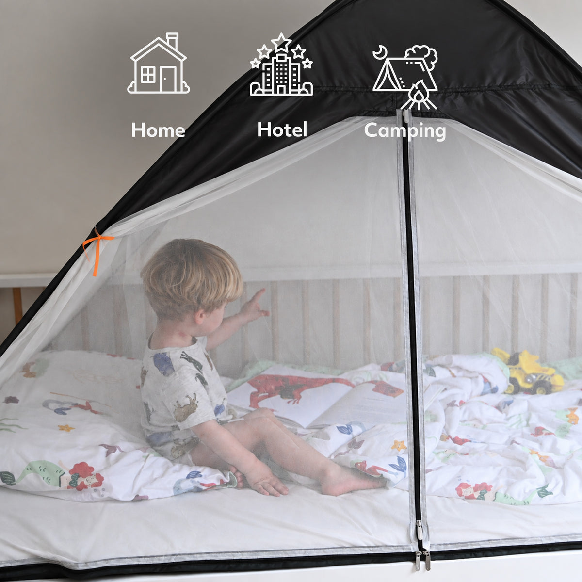 Bedtent Klamboe Verduisterend - 200x90cm - Hoogste kwaliteit Muggennet