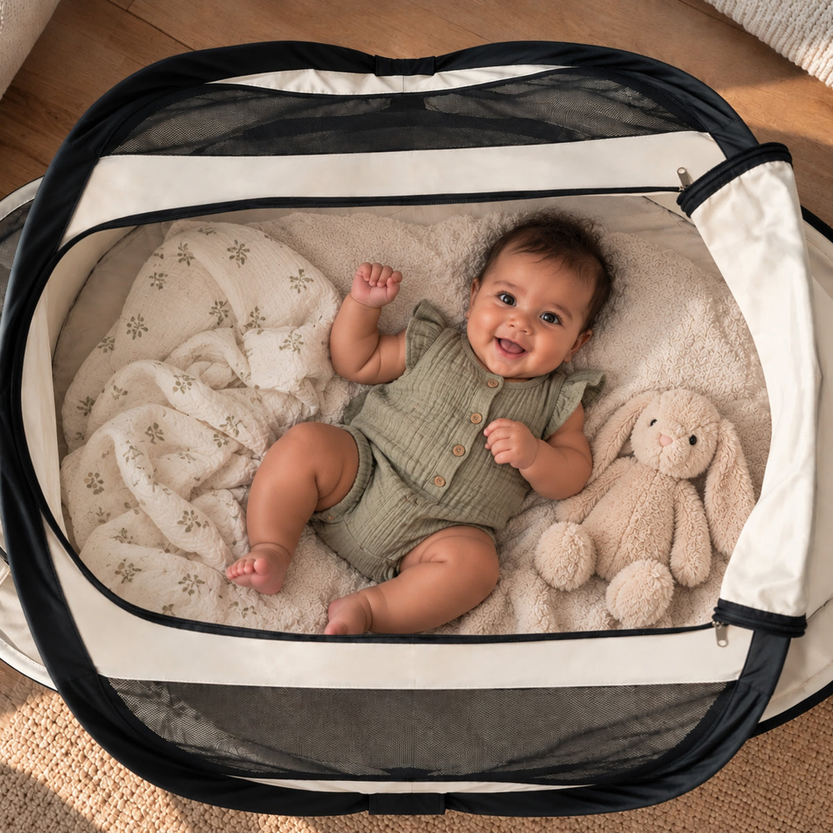 BabyBox baby tentje Campingbedje + matras - Ivory
