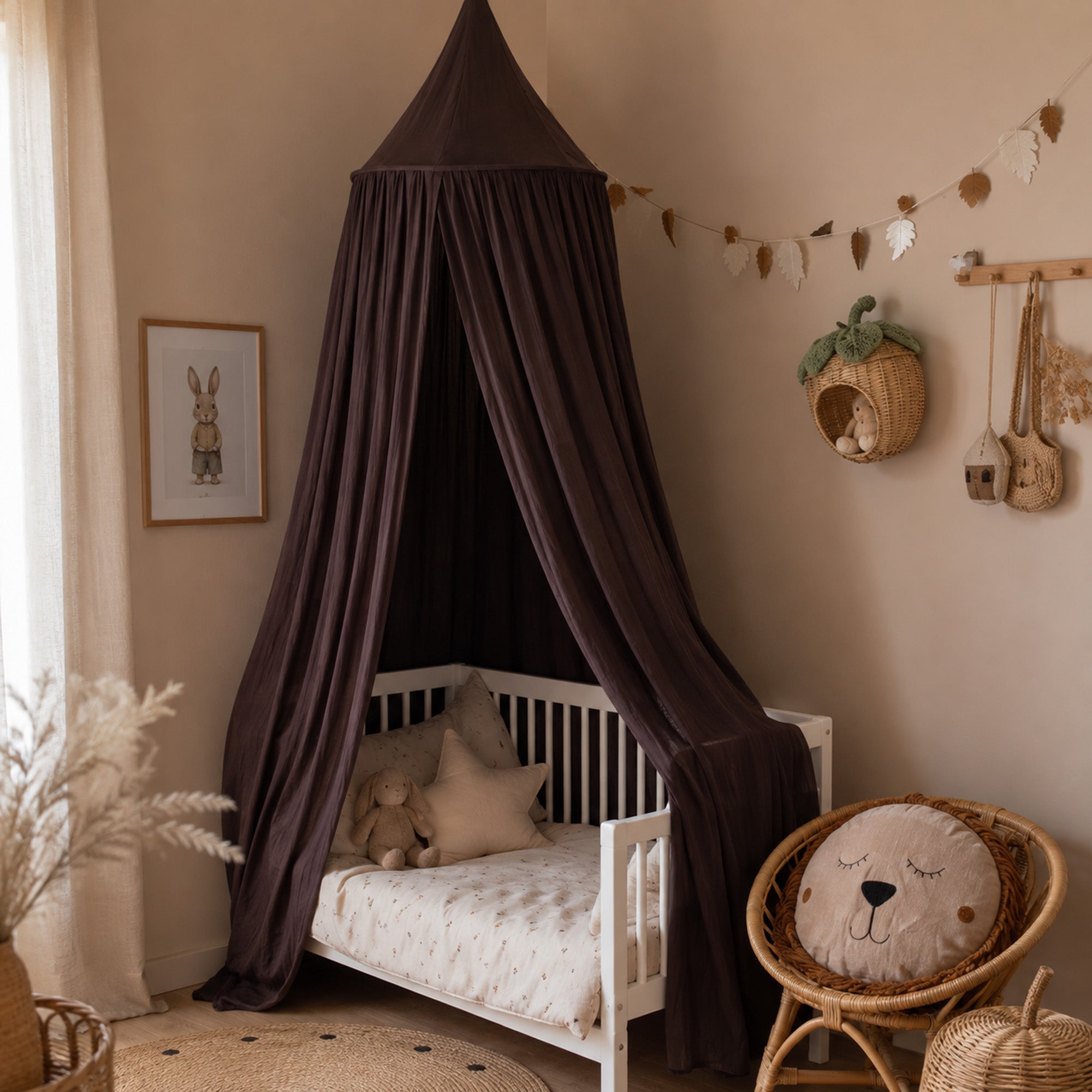 DERYAN Baby Klamboe Vintage 245cm - kinderklamboe - Hemeltje Chestnut