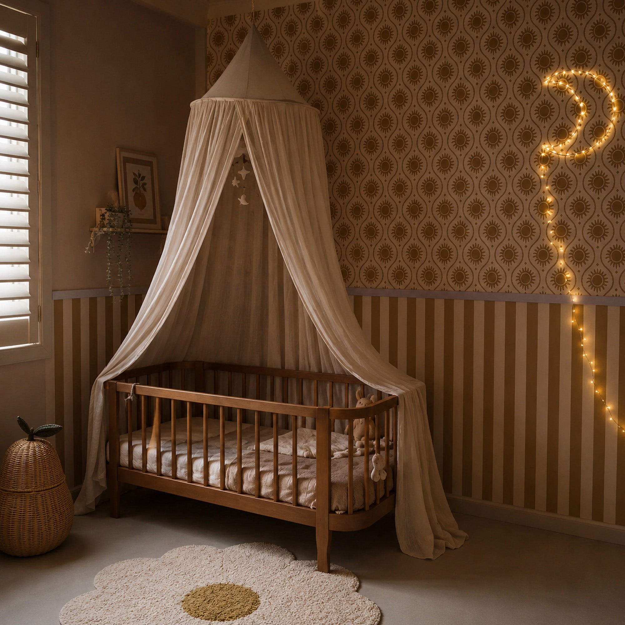 DERYAN Baby Klamboe Vintage 245cm - kinderklamboe - Hemeltje Nougat