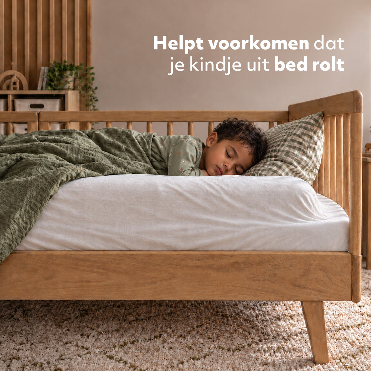 Deryan Luxe Bedhekje - Veiligheidsleuningen - bedrand - perfect voor 77 t/m 180 cm en Montessori-bedden