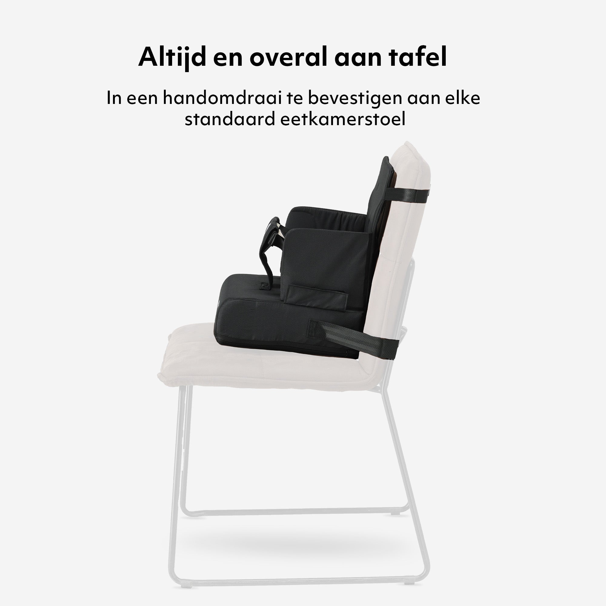 Deryan Travel Booster Stoelverhoger - Inclusief bevestigingsriem Black