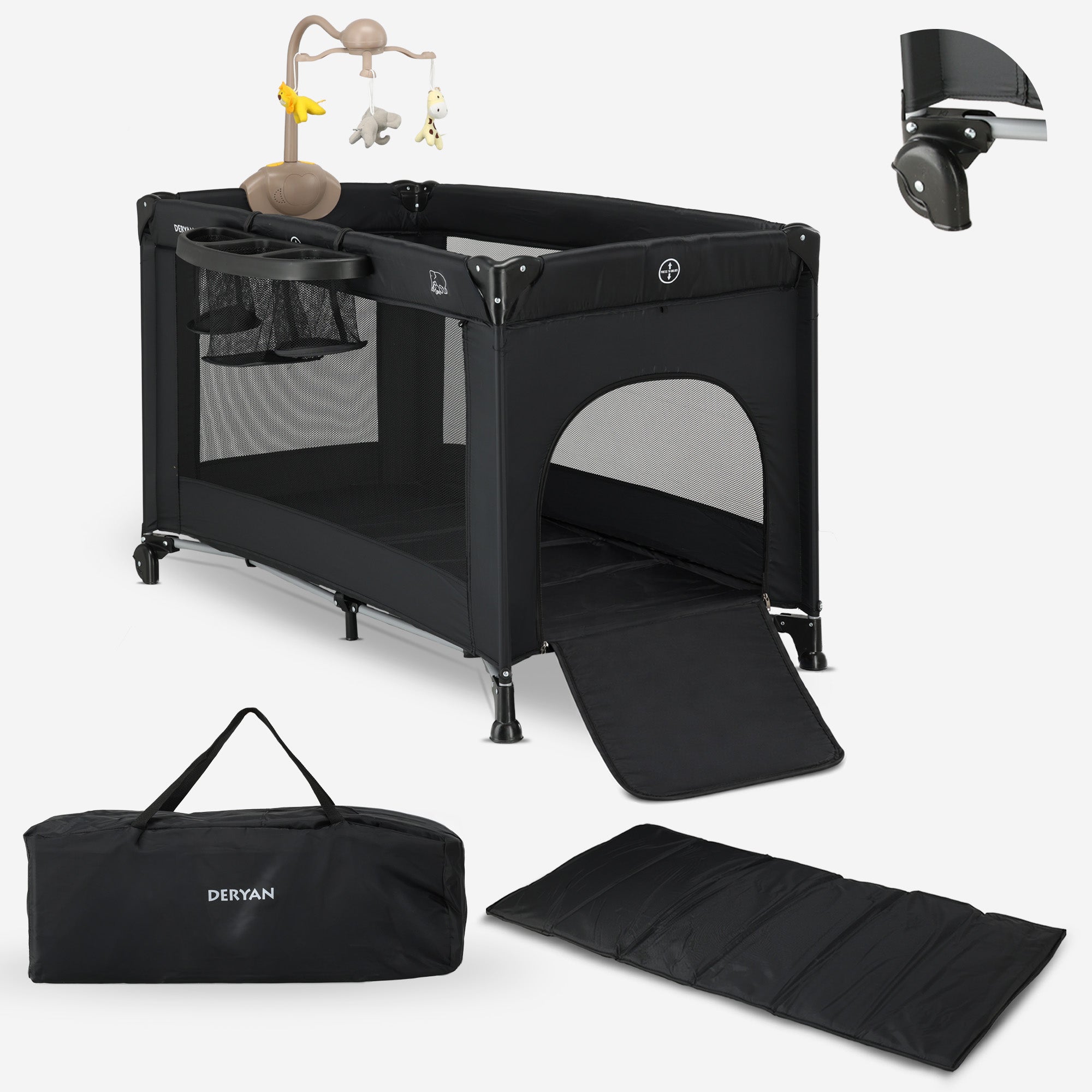 Believer Luxe Campingbed - Inclusief bodemverhoger - Zwart