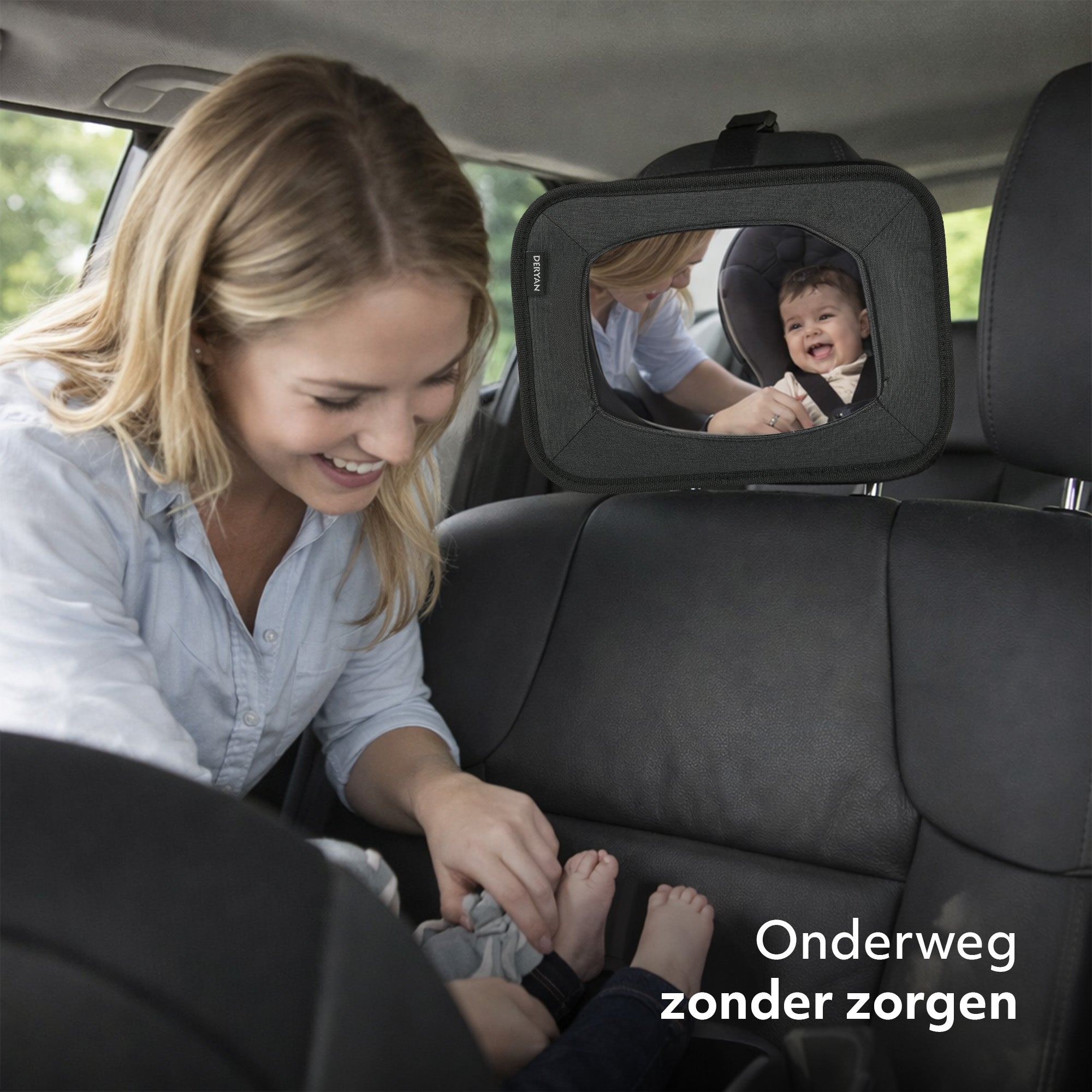 Rétroviseur de voiture Deryan Noir