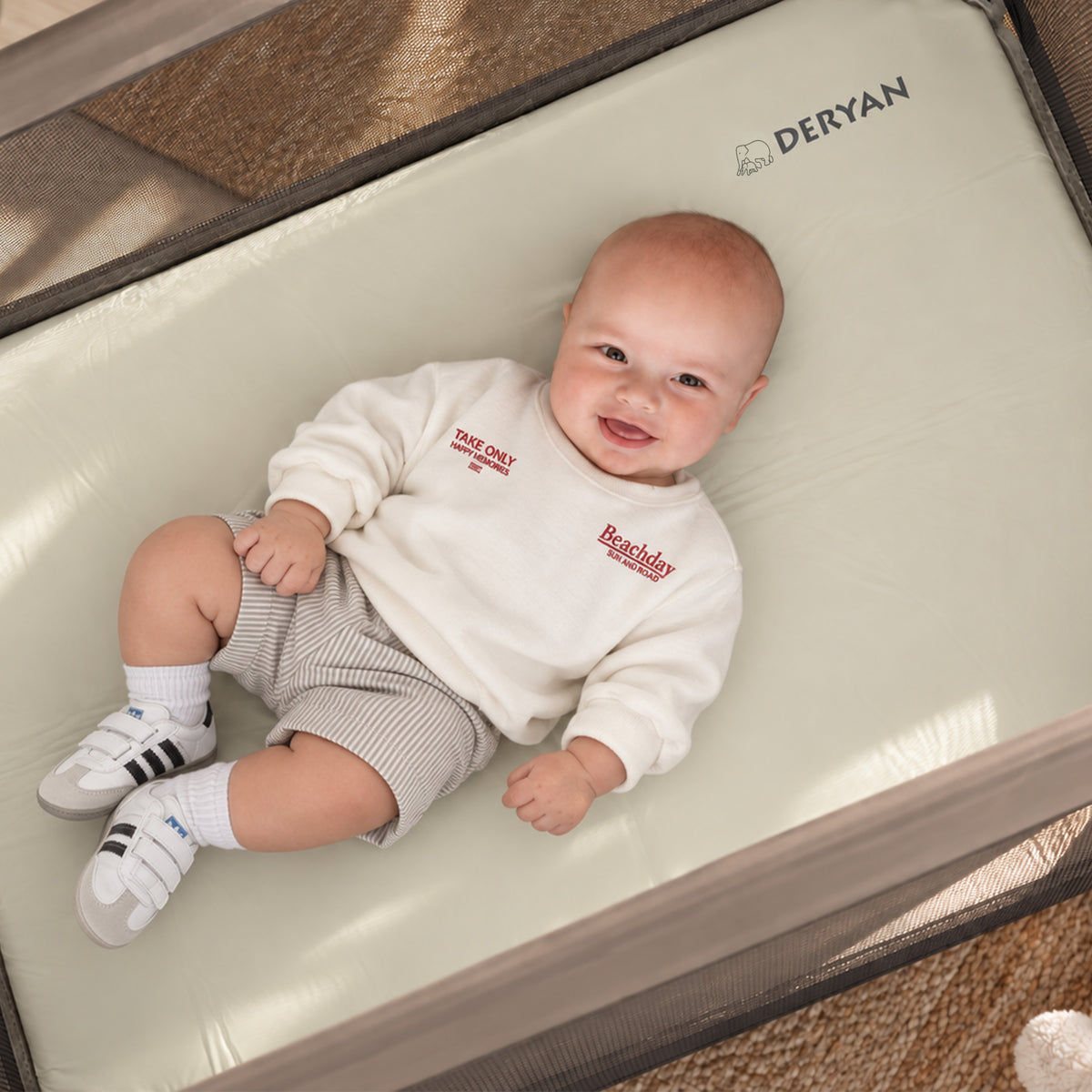 Zelfopblaasbaar Campingbed matras - Cream - 120x60 cm