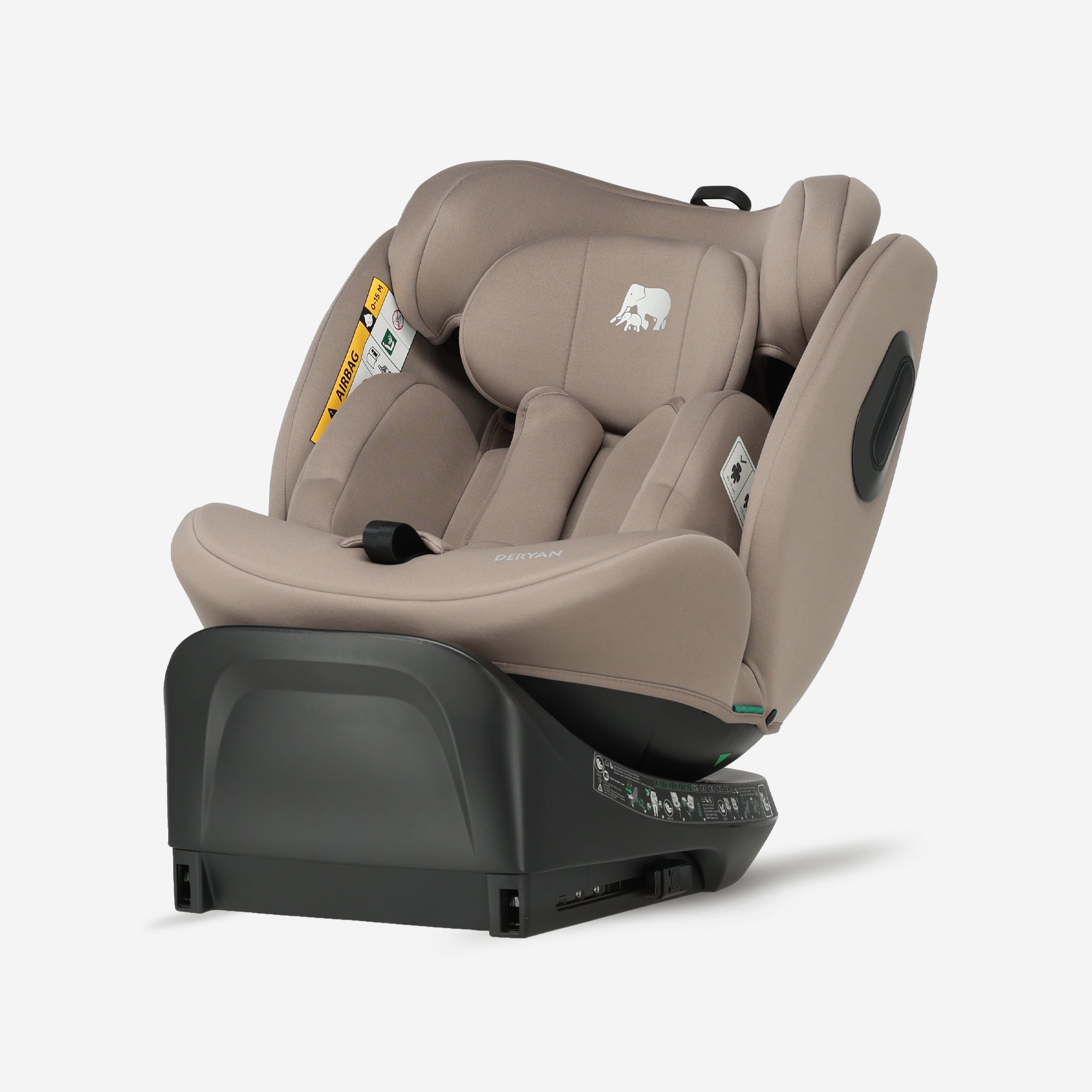 Carly Luxe i-Size Autostoel - 0-36kg - Isofix + steunpoot - 360 draaibaar - Nougat