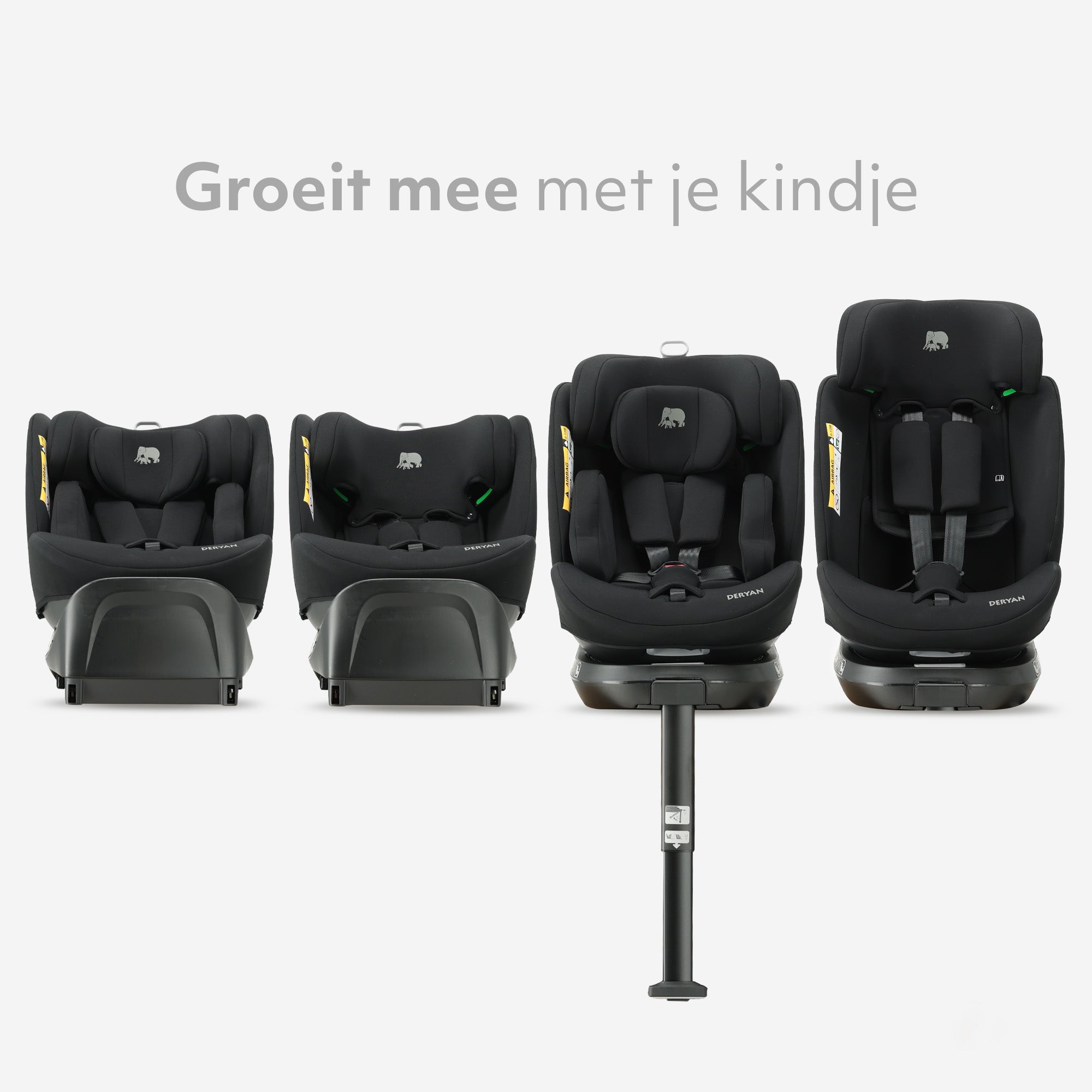 Deryan Carly Luxe i-Size Autostoel - 0-36kg - Isofix + steunpoot - 360 draaibaar