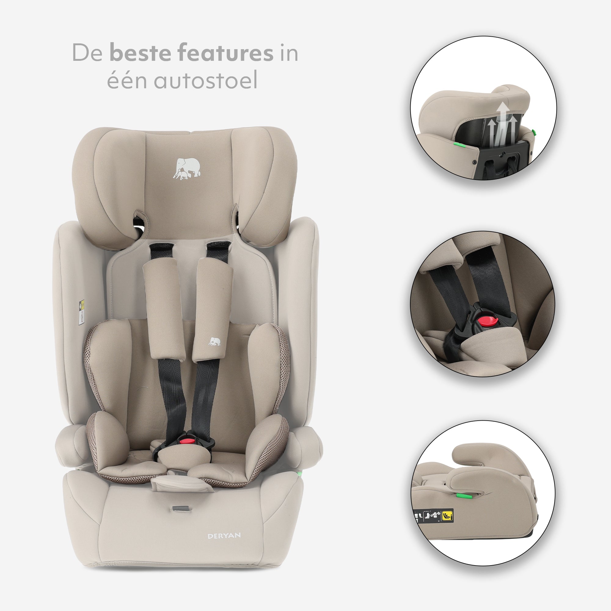 Carter Basic i-Size Autostoel 76-150 cm - 9-36 kg - Nougat