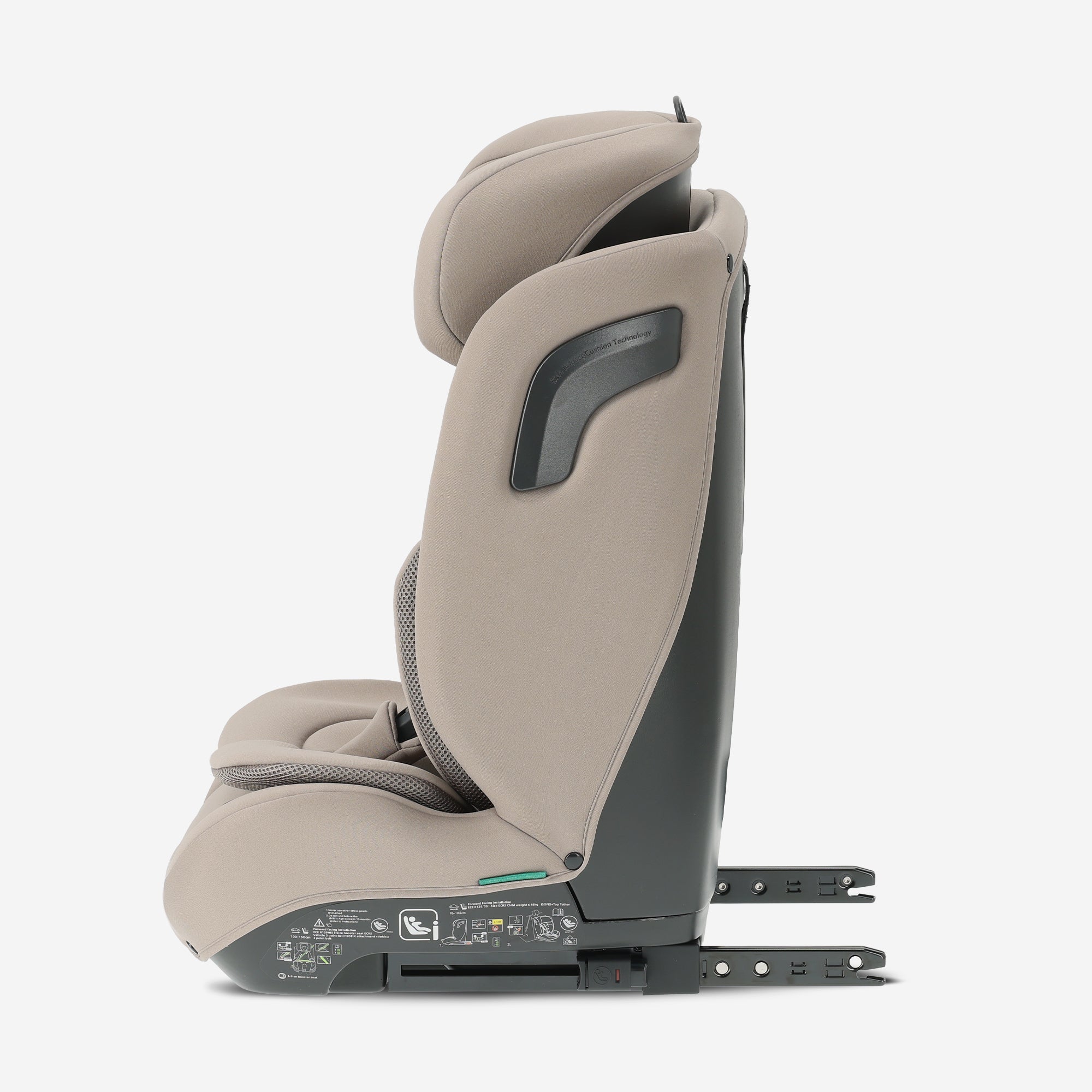 Carter Luxe i-Size/isofix Autostoel 76-150 cm - 9-36 kg - Diepe zitting - Afstelbare hoofdsteun - Veiligheidssystemen - Eenvoudig te reinigen - Groep 1/2/3 - Nougat