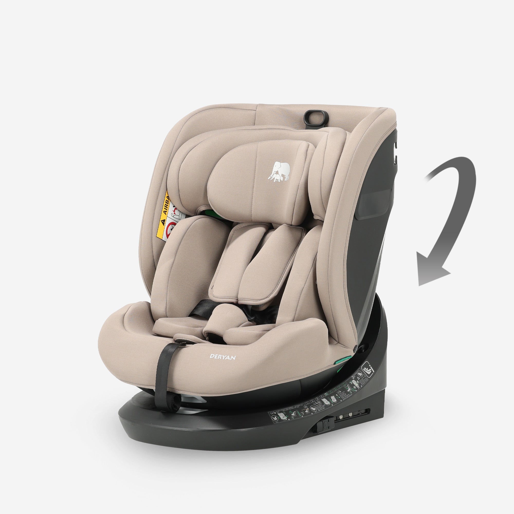 Cassie Luxe I-size Autostoel - Groep 0-1-2-3 - Isofix - Draaibaar 360° - Nougat