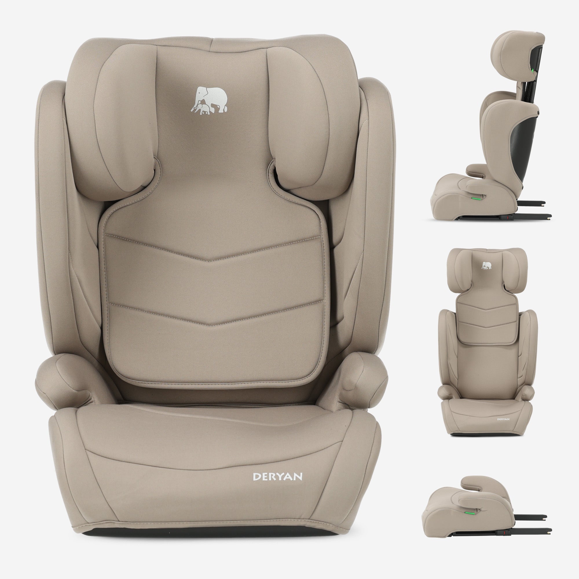 Charlie Luxe i-Size/isofix Autostoel Vanaf 3,5 jaar tot ca. 12 jaar - 100-150 cm - Nougat