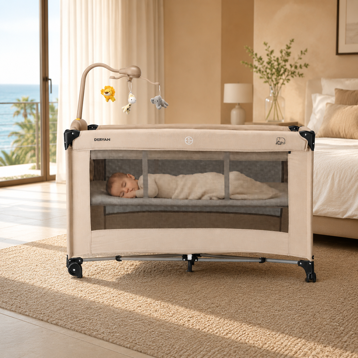 Believer Luxe Campingbed - Inclusief bodemverhoger - Nougat