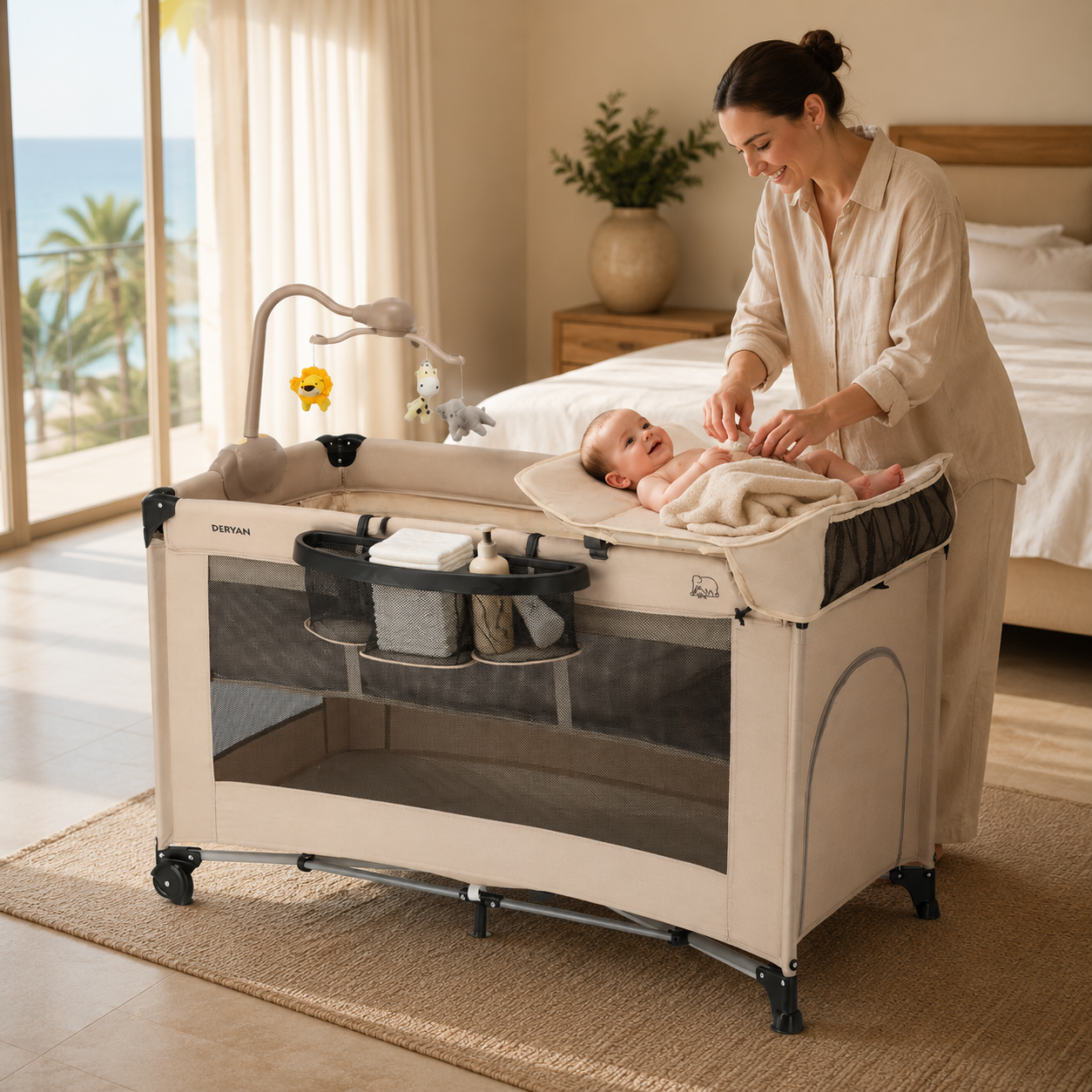 Believer Luxe Campingbed - Inclusief bodemverhoger - Nougat