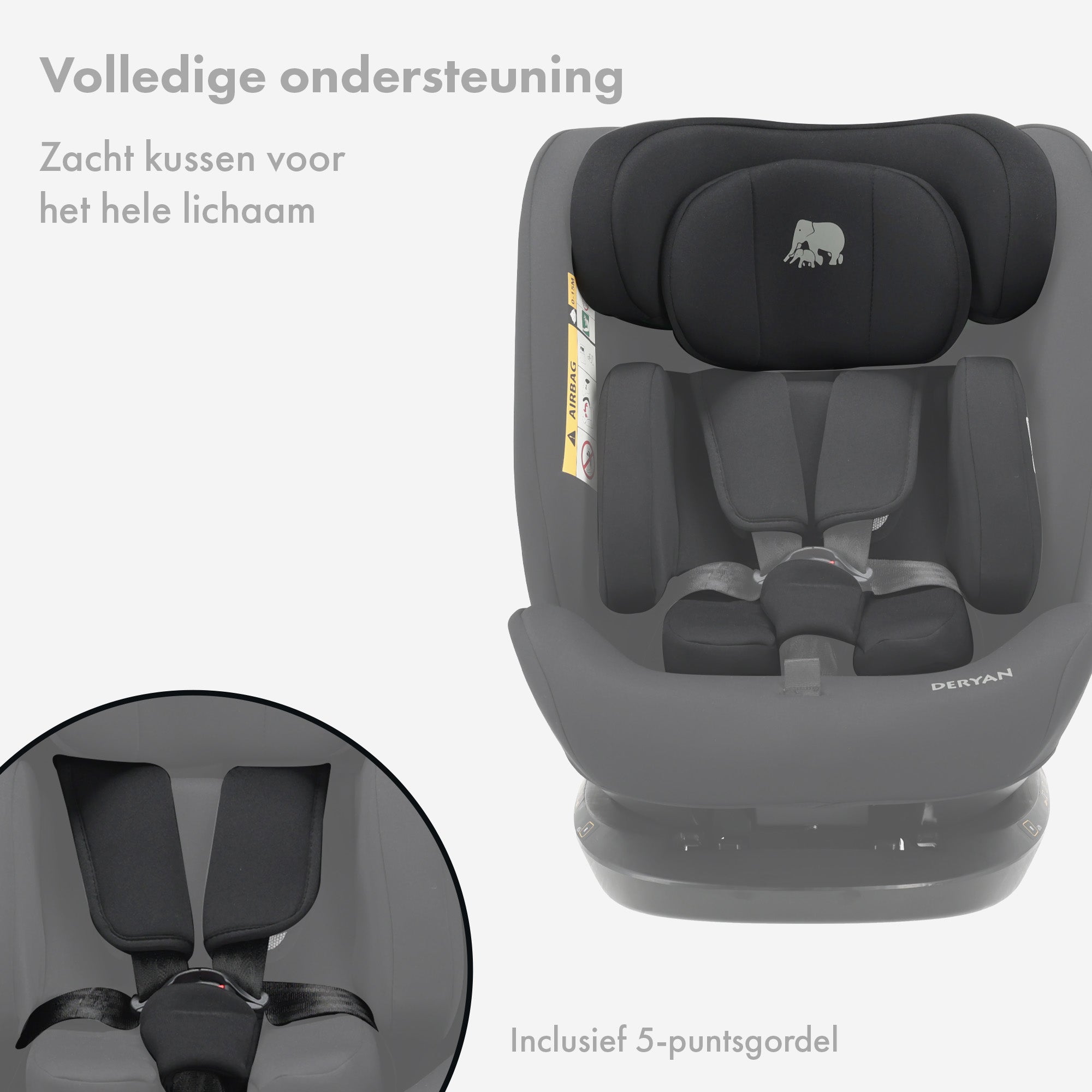 Clyde I-Size Autostoel - Geschikt vanaf 40 tot 150 cm - Groep 0/1/2/3 - Te bevestigen met gordel