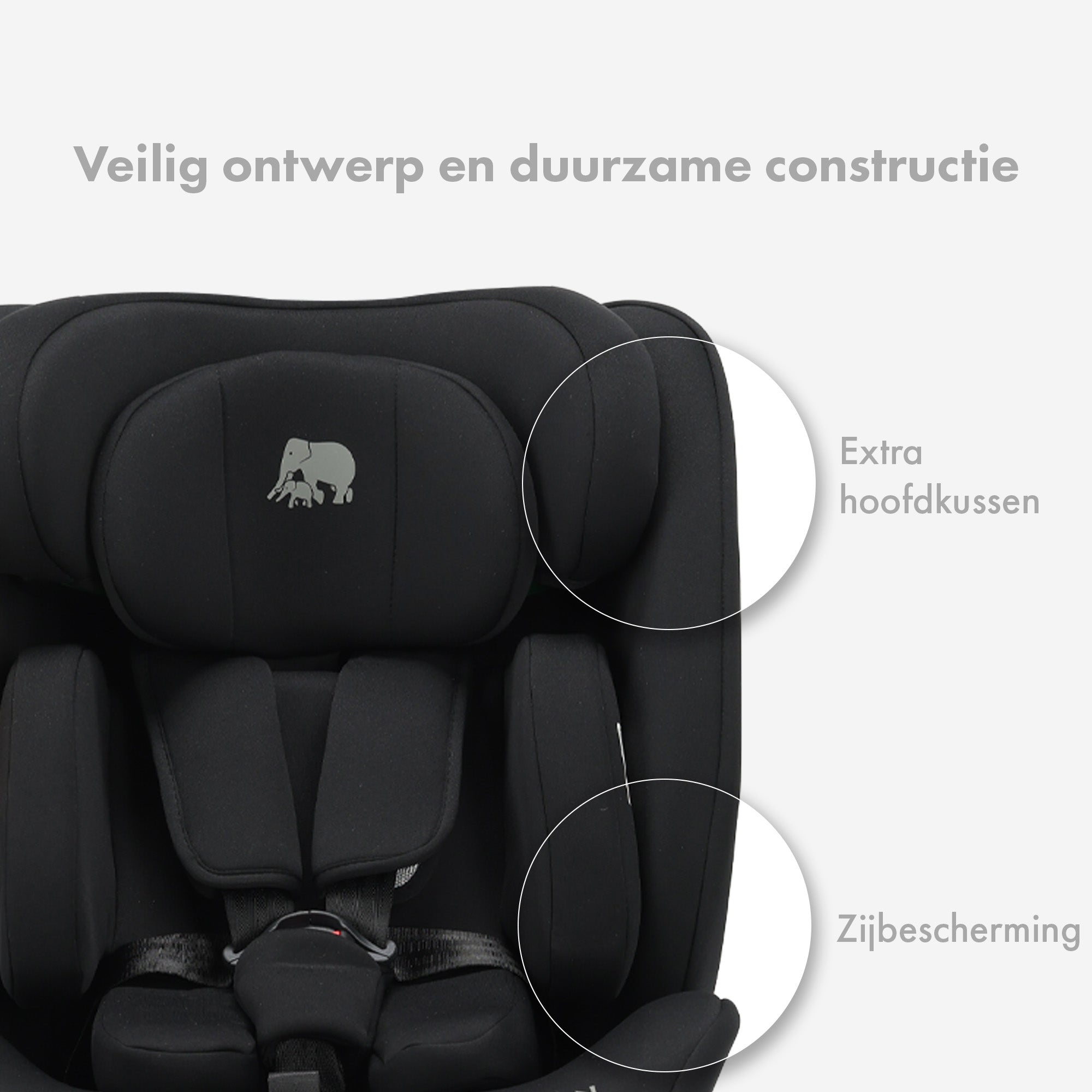 Clyde I-Size Autostoel - Geschikt vanaf 40 tot 150 cm - Groep 0/1/2/3 - Te bevestigen met gordel