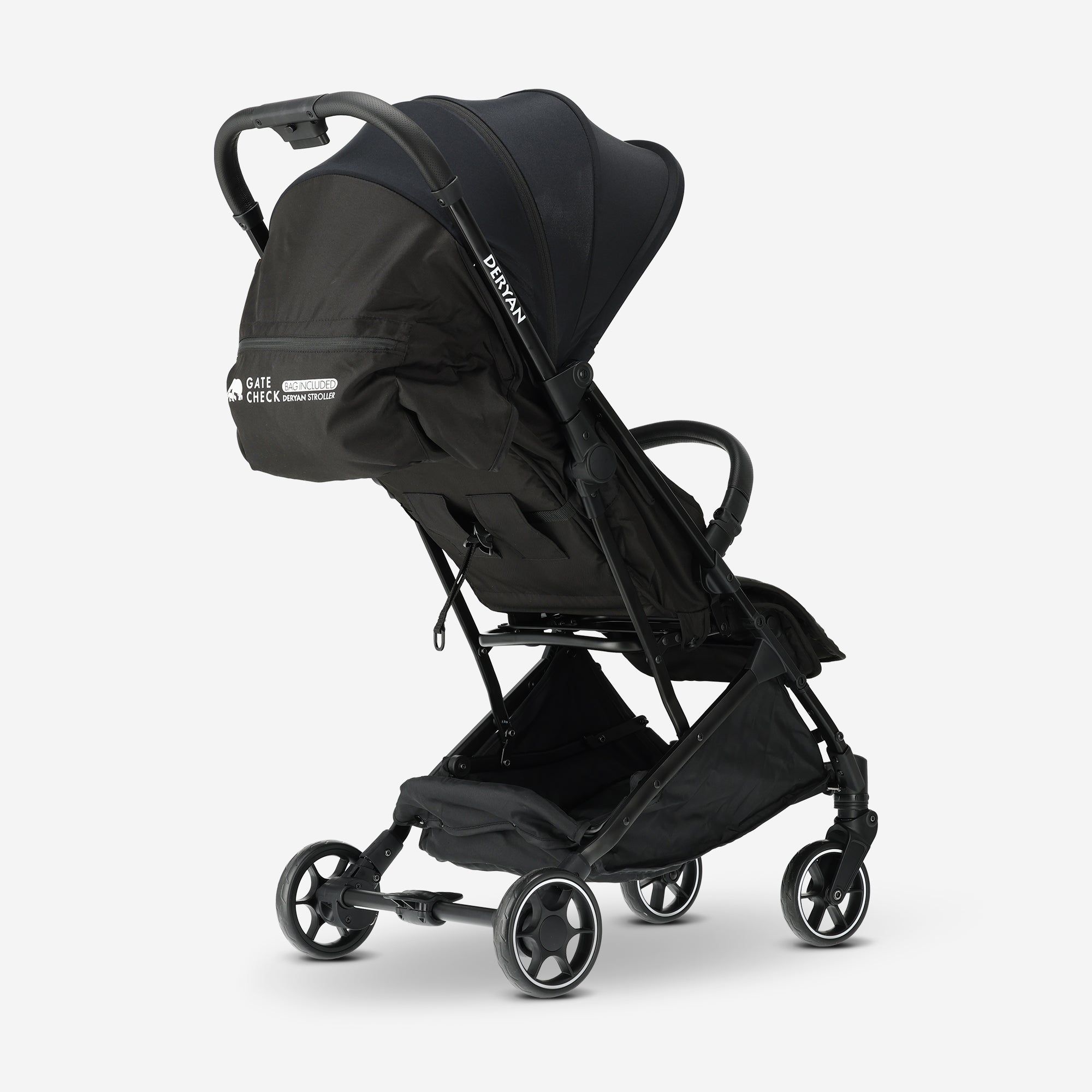 Deryan Airplane Buggy – Inclusief regenhoes en transporttas - Zwart