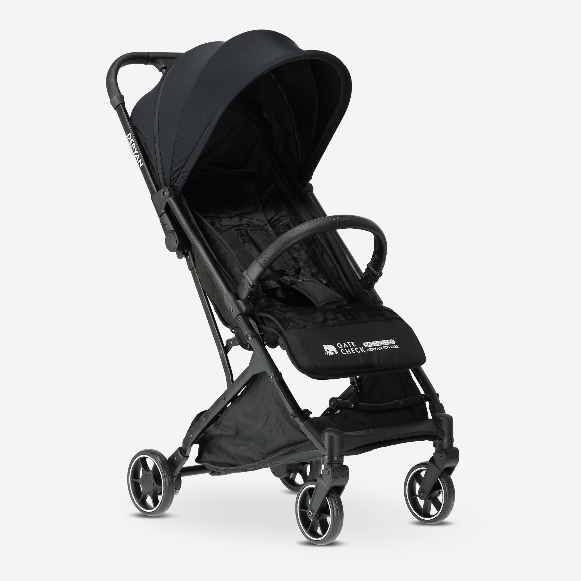 Deryan Airplane Buggy – Inclusief regenhoes en transporttas - Zwart