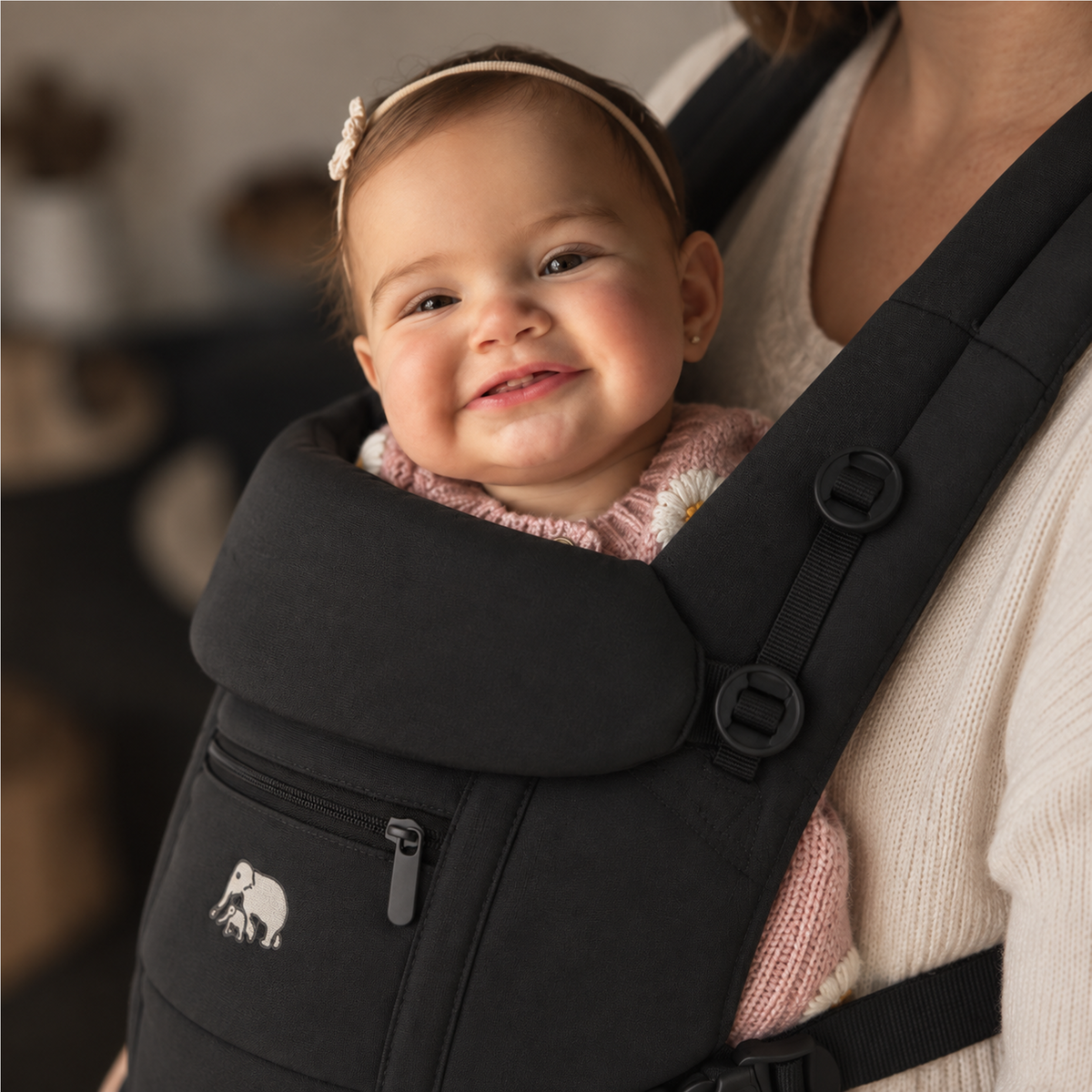 Deryan Ergonomische Draagzak - Buikdrager 4-in-1 - Zwart