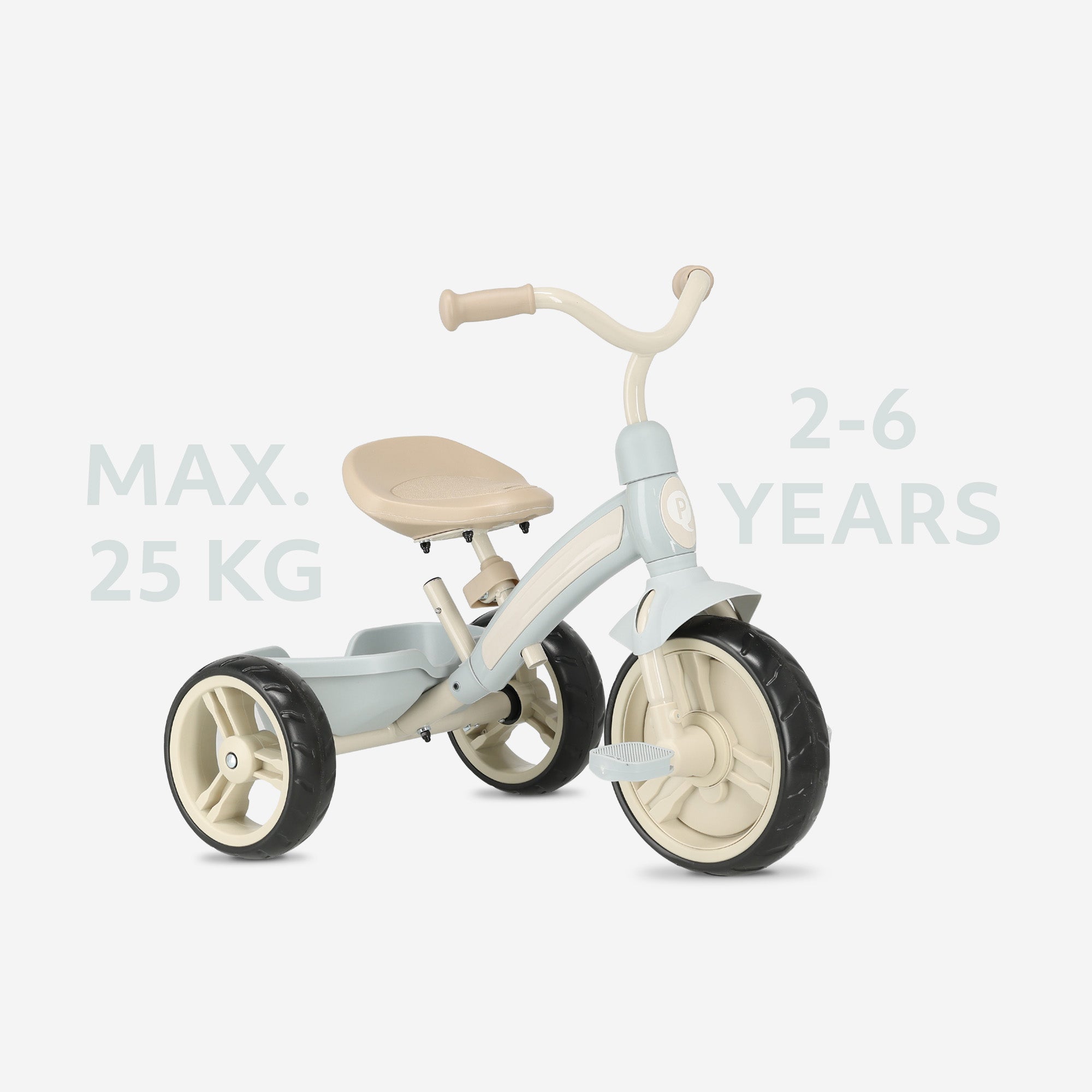 QPlay Elite Pro Luxe Driewieler met duwstang - Blauw