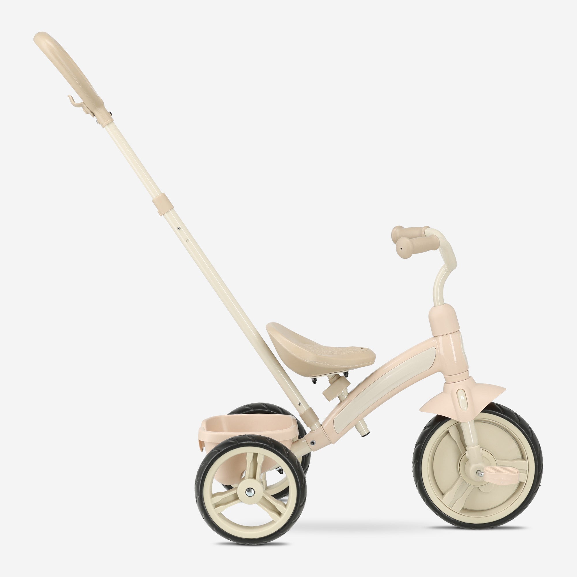 QPlay Elite Pro Luxe Driewieler met duwstang - Roze