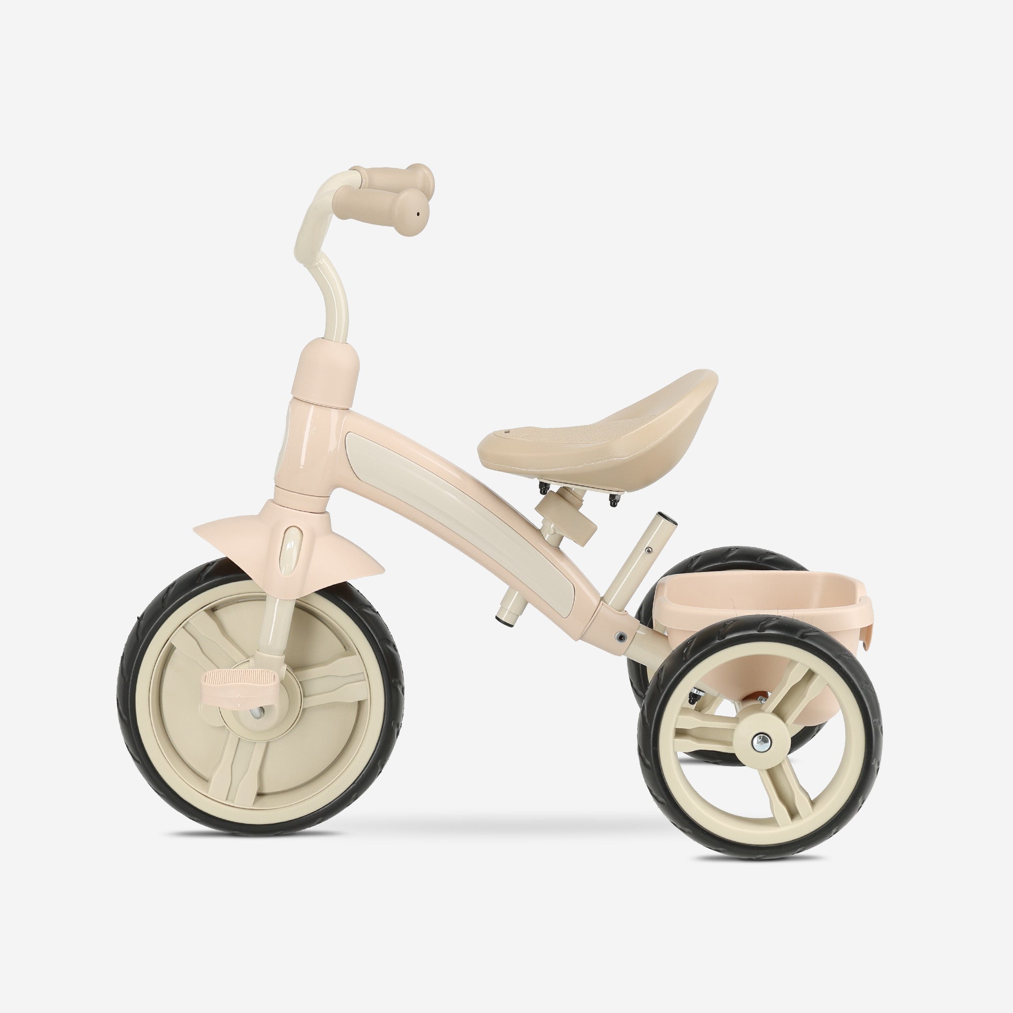 QPlay Elite Pro Luxe Driewieler met duwstang - Roze