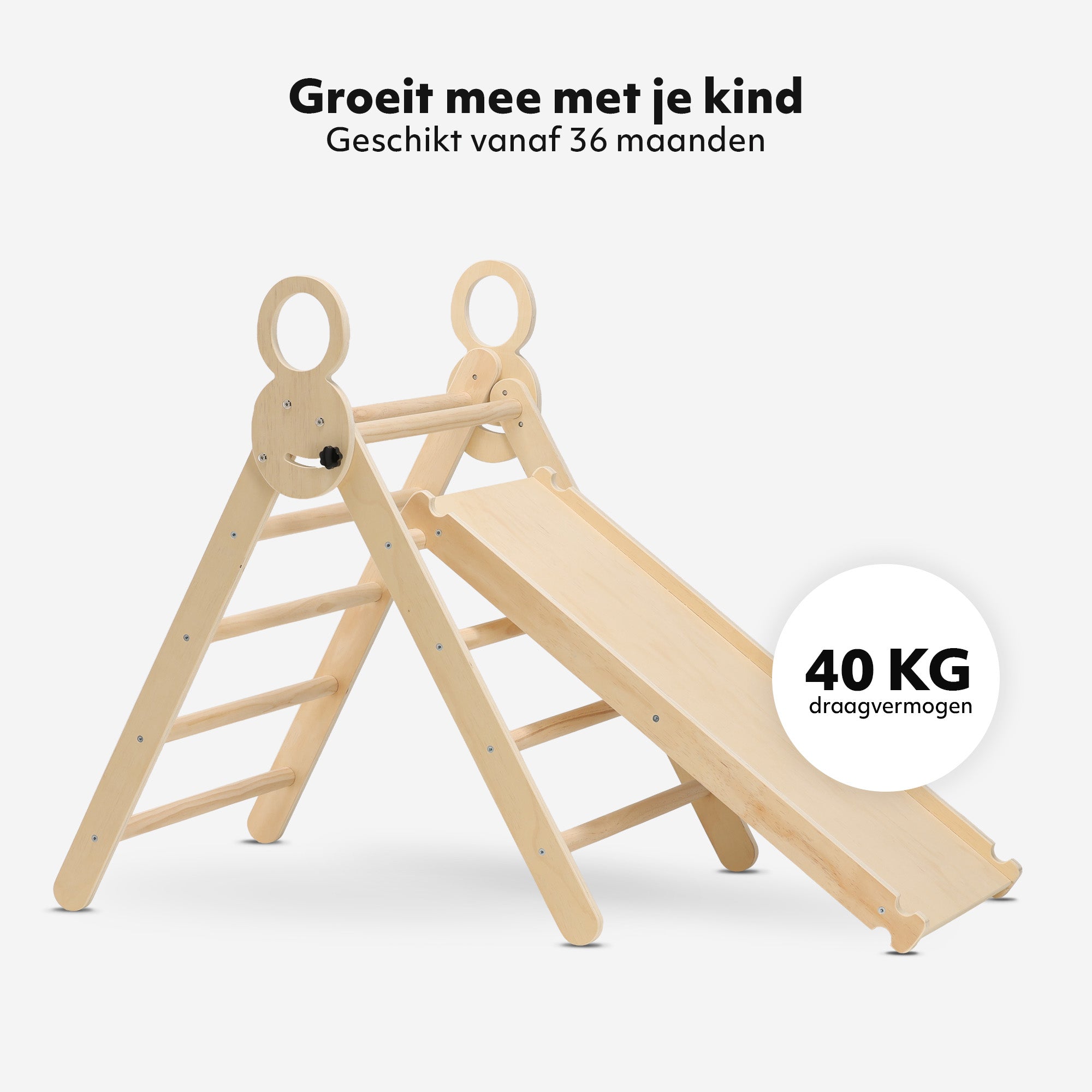 Deryan Luxe XXL Klimrek - Opvouwbare Driehoek + Klimboog + Helling met Glijbaan - Inclusief kussen