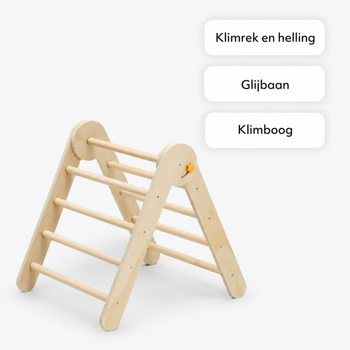 Luxe Mini Klimrek - Driehoek, Klimboog en Glijbaan - Incl. Kussen