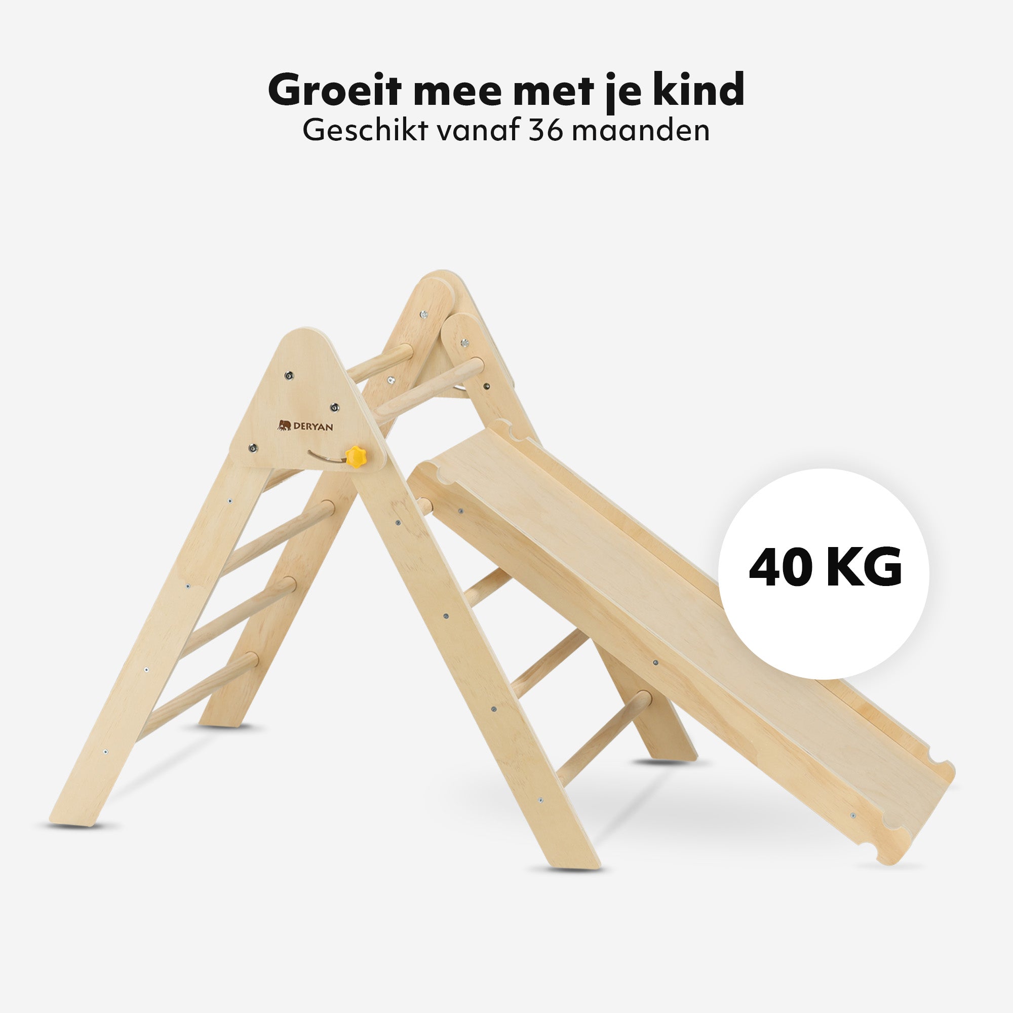 Deryan Opvouwbare Klimrek Driehoek met Helling met Glijbaan