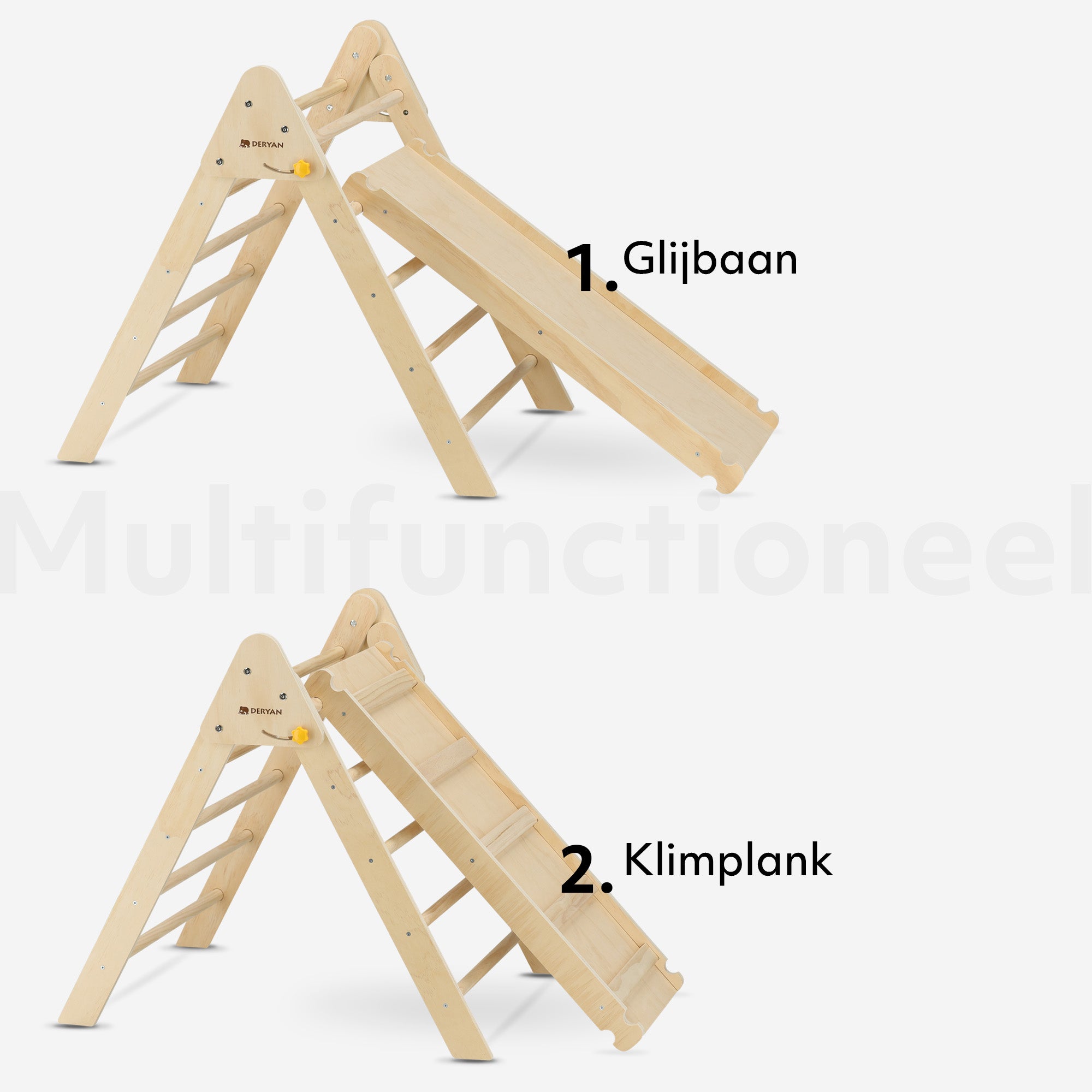 Deryan Opvouwbare Klimrek Driehoek met Helling met Glijbaan
