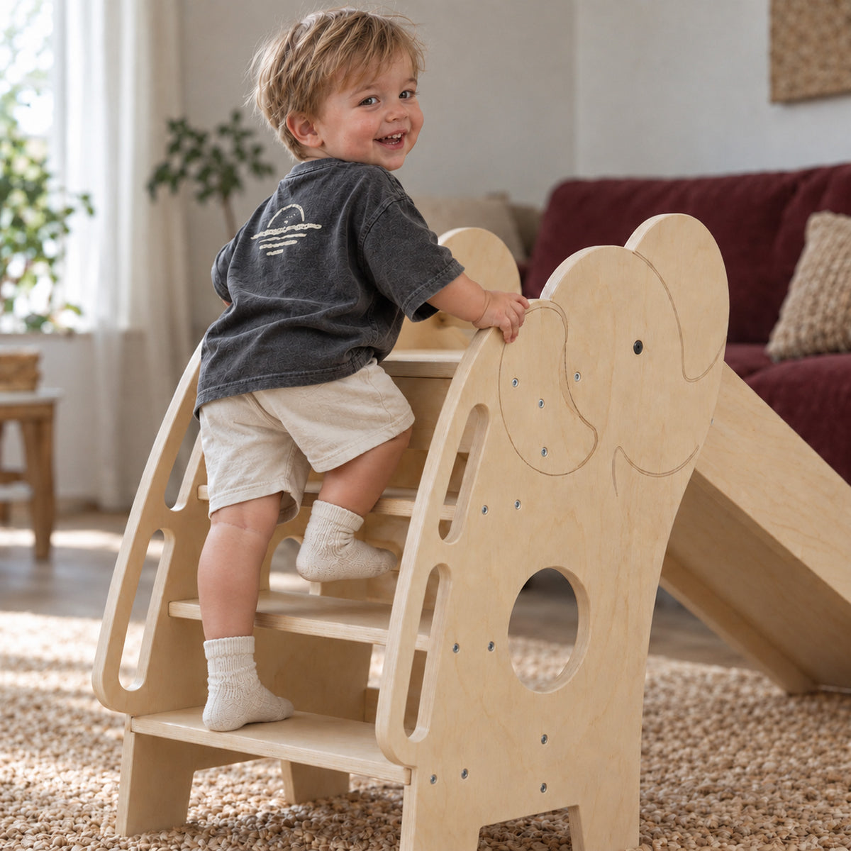 Luxe Houten Olifant Glijbaan