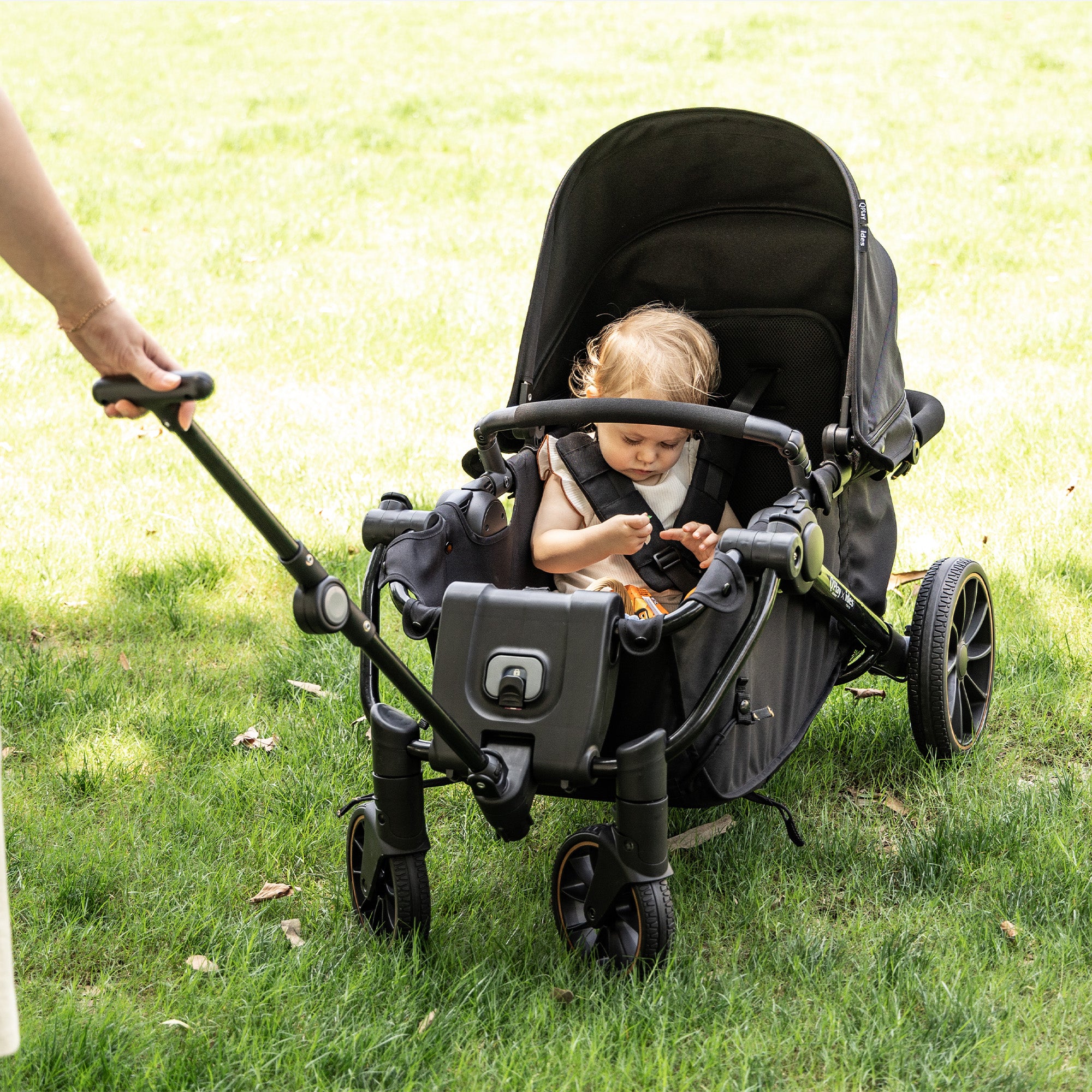 Qplay Go Cargo Kinderwagen & Bolderkar - Zwart