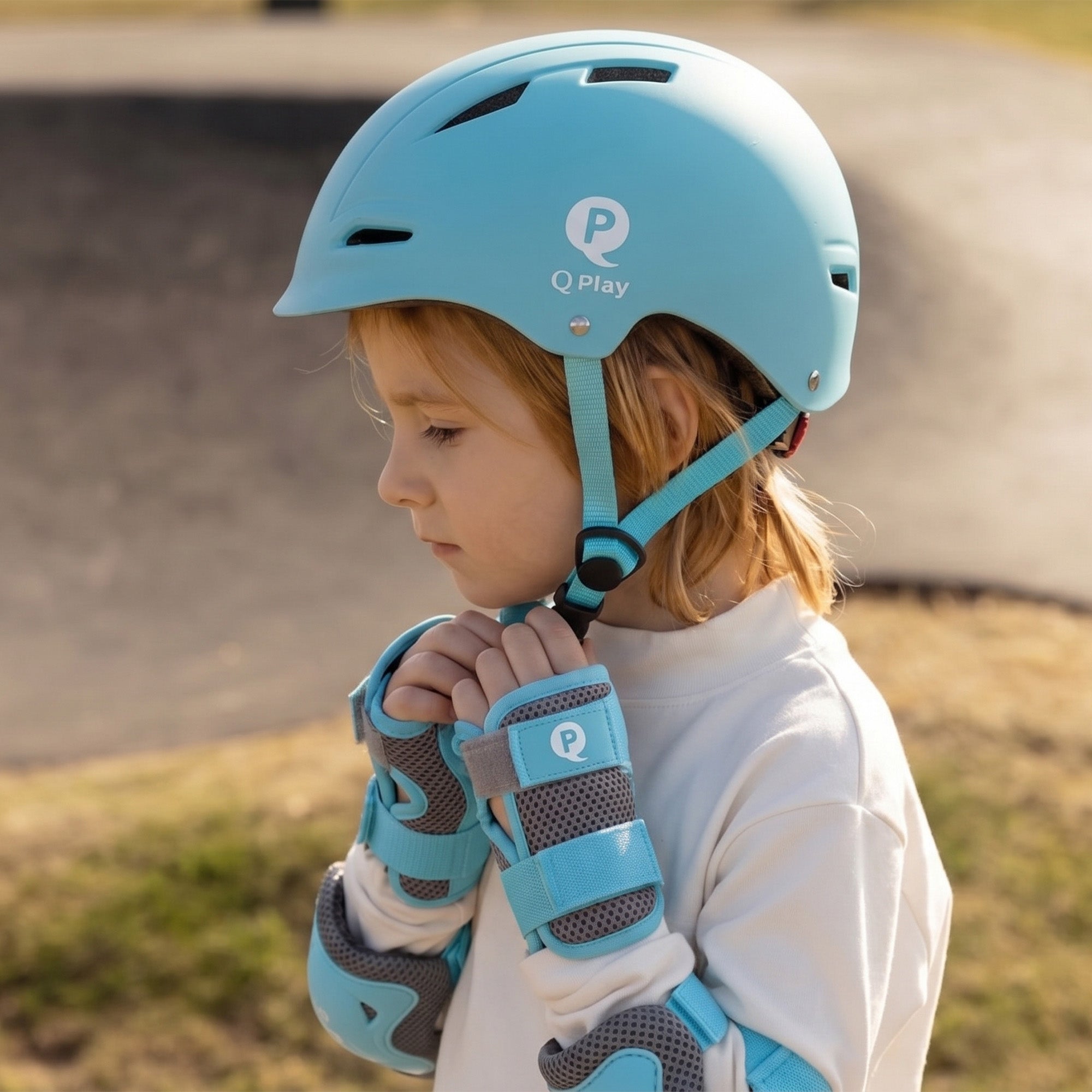 Qplay Kinderhelm - Veilige helm voor Kinderen - Maat S - Blauw