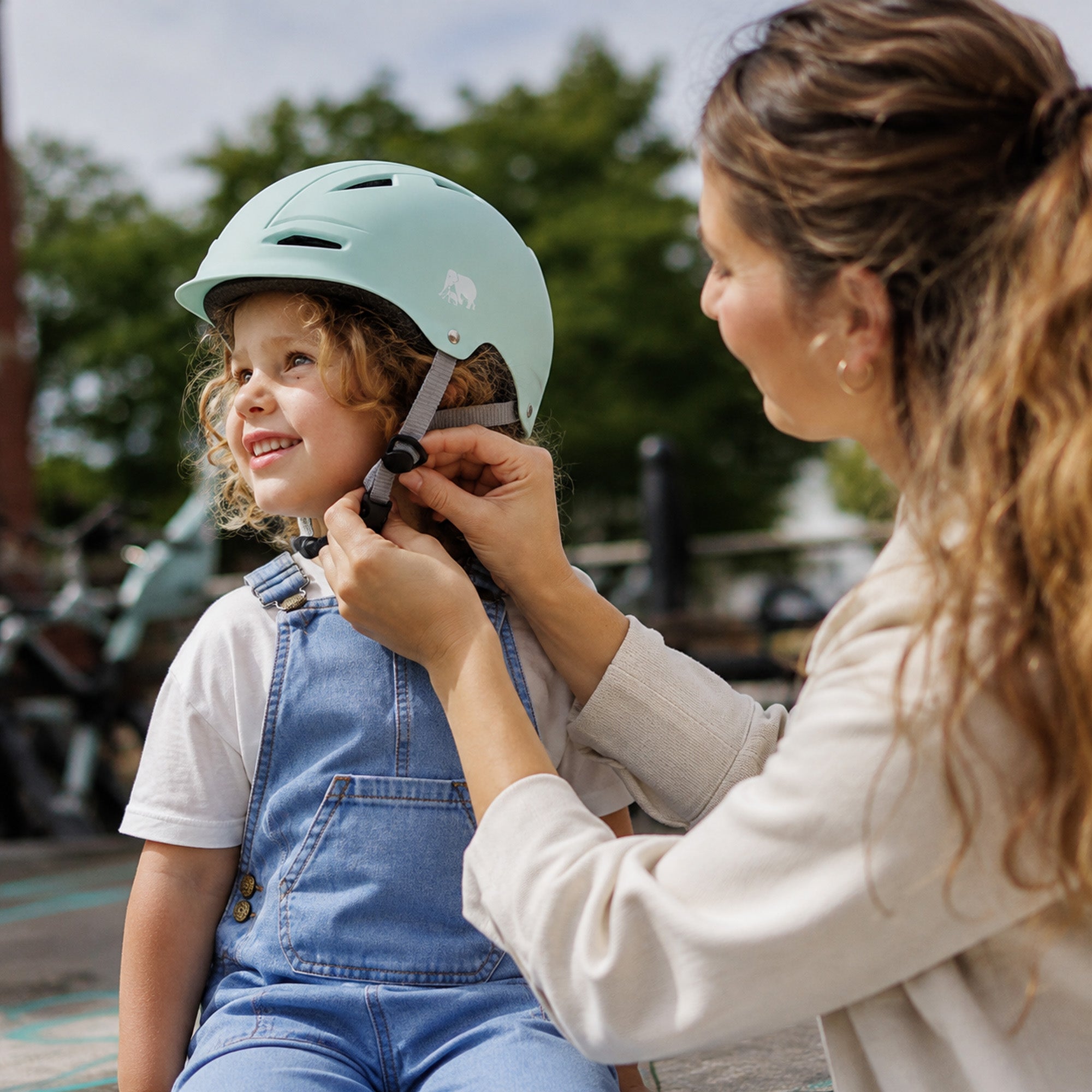 Kinderhelm Groen - Maat M