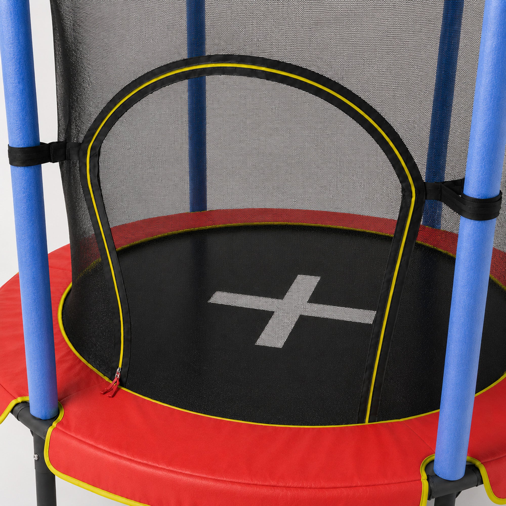 Mooiys Indoor Kindertrampoline 140cm - Met Veiligheidsnet - Rood
