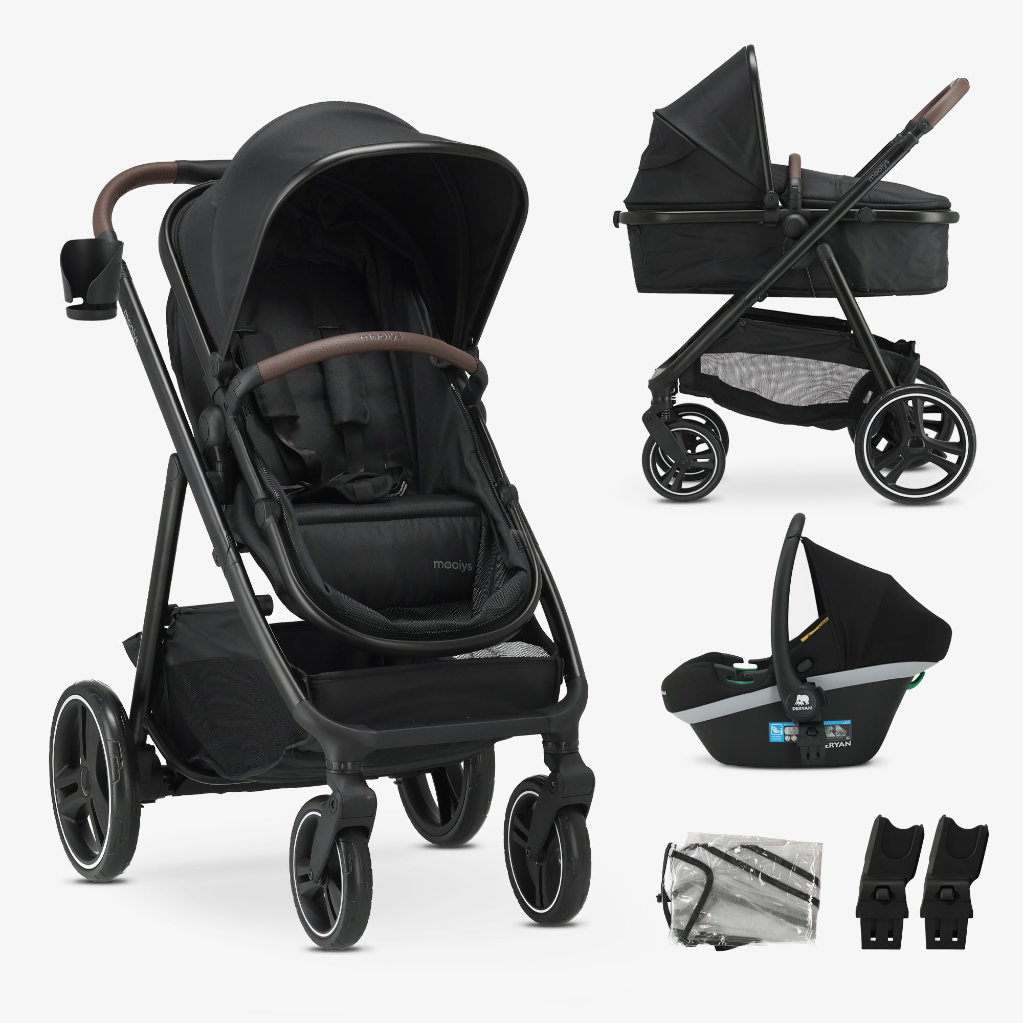 Mooiys Luca 3-in-1-Kinderwagen – Multifunktionaler Kinderwagen – inklusive