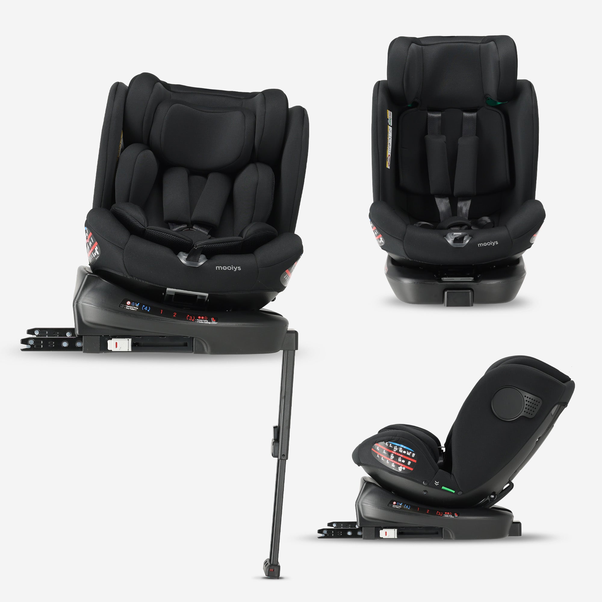 Indy Luxe Autostoel i-Size - 360° Draaibaar - Isofix - Zwart